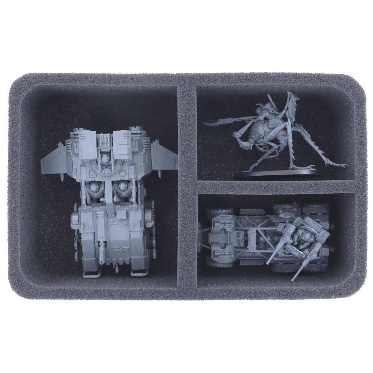 HS080A029 Half-Size Schaumstoffeinlage für Necromunda – 3 Fächer