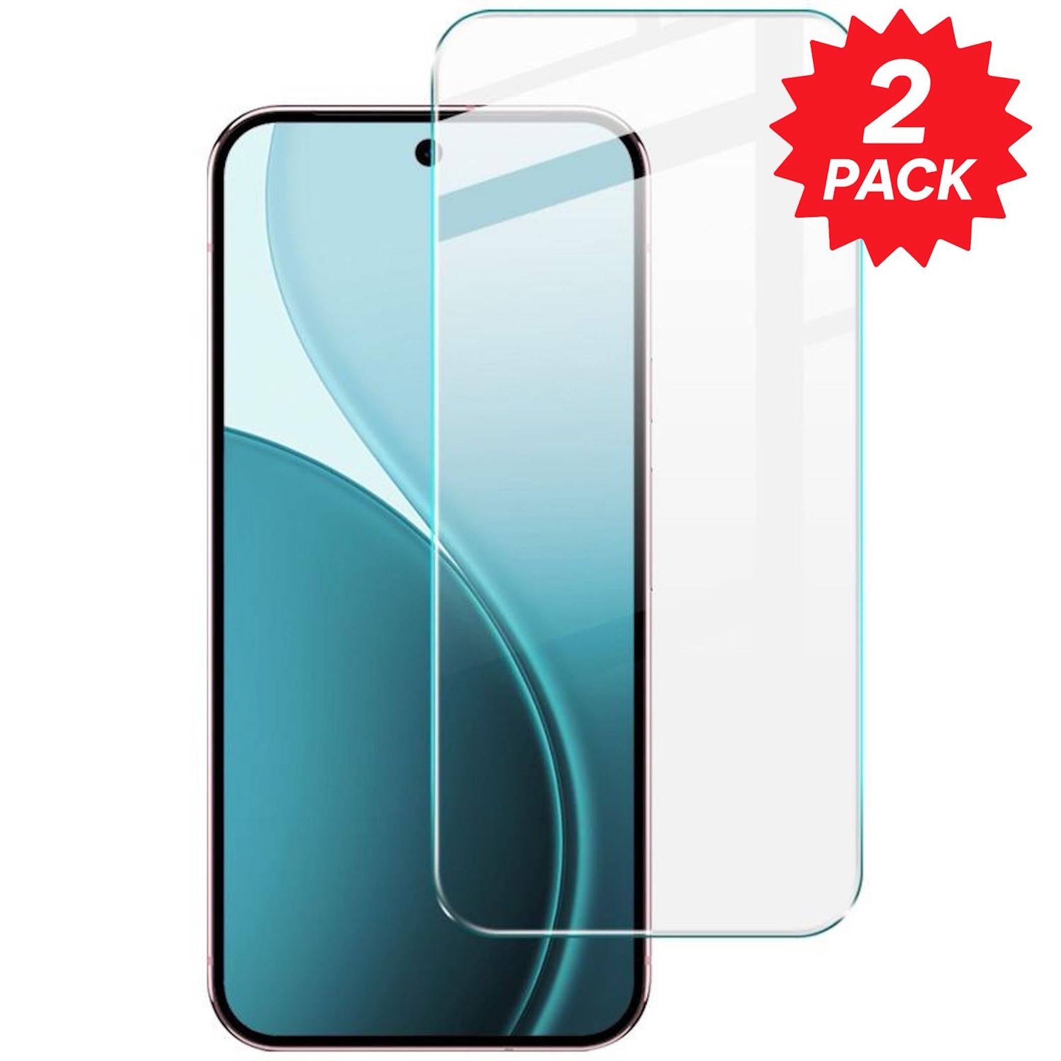 Smartphone-Displayschutzfolien auf einem Telefon dargestellt, mit der Kennzeichnung „2er PACK