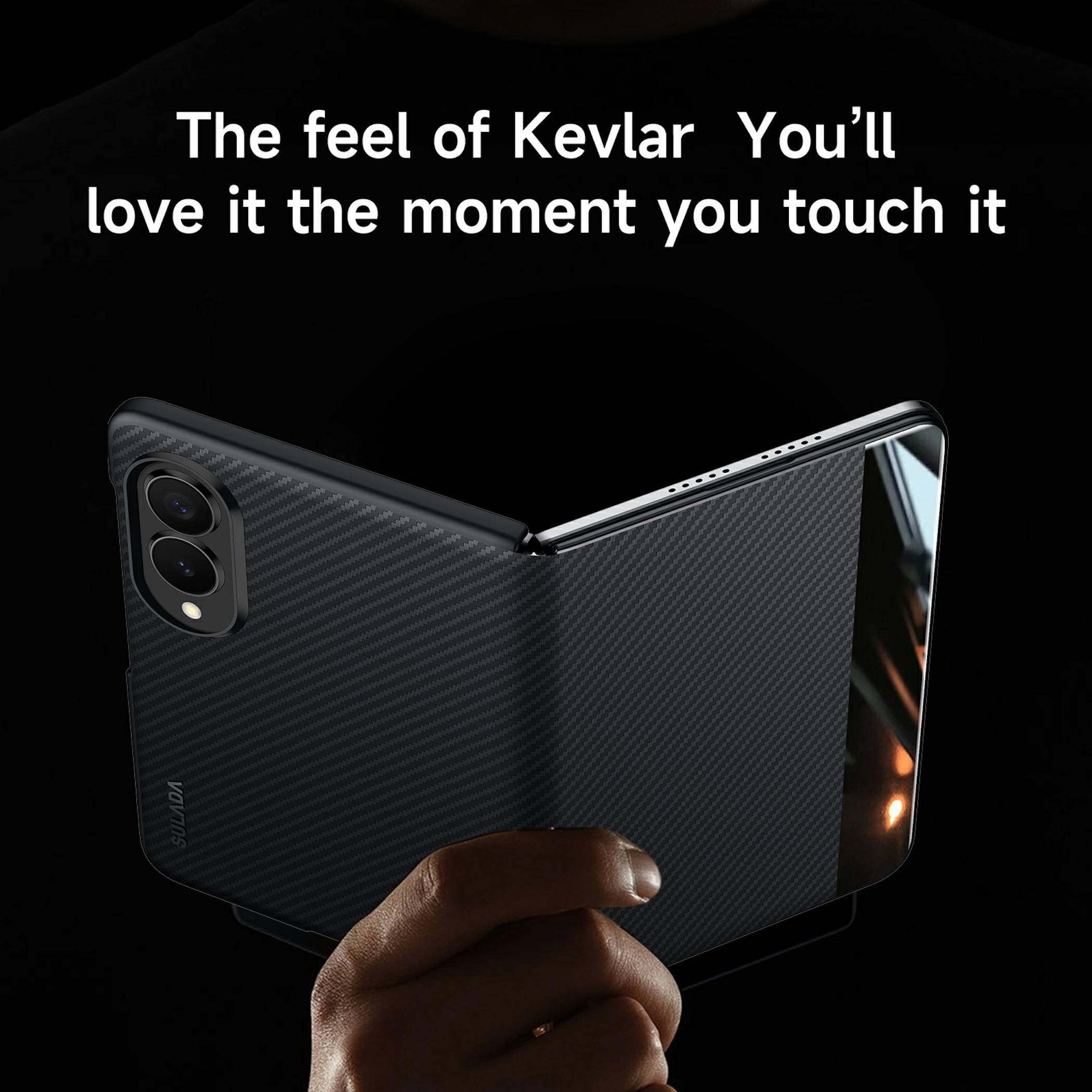 SULADA Handyhülle Smart View für Samsung Galaxy Z Fold8 5G Magnetisch Carbon