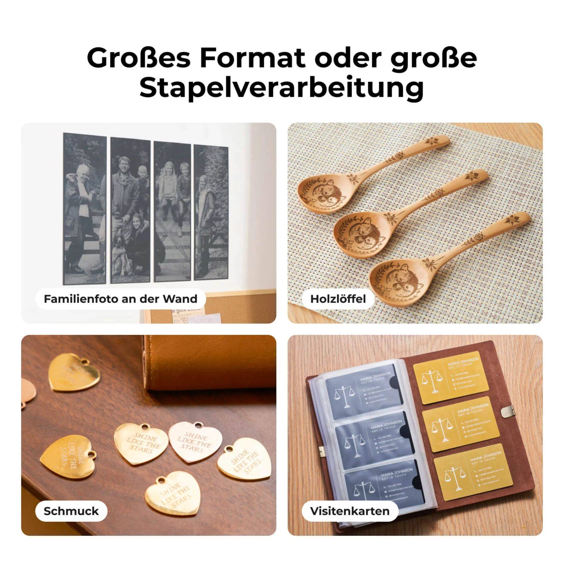 Collage mit dem Titel „Großes Format oder große Stapelverarbeitung