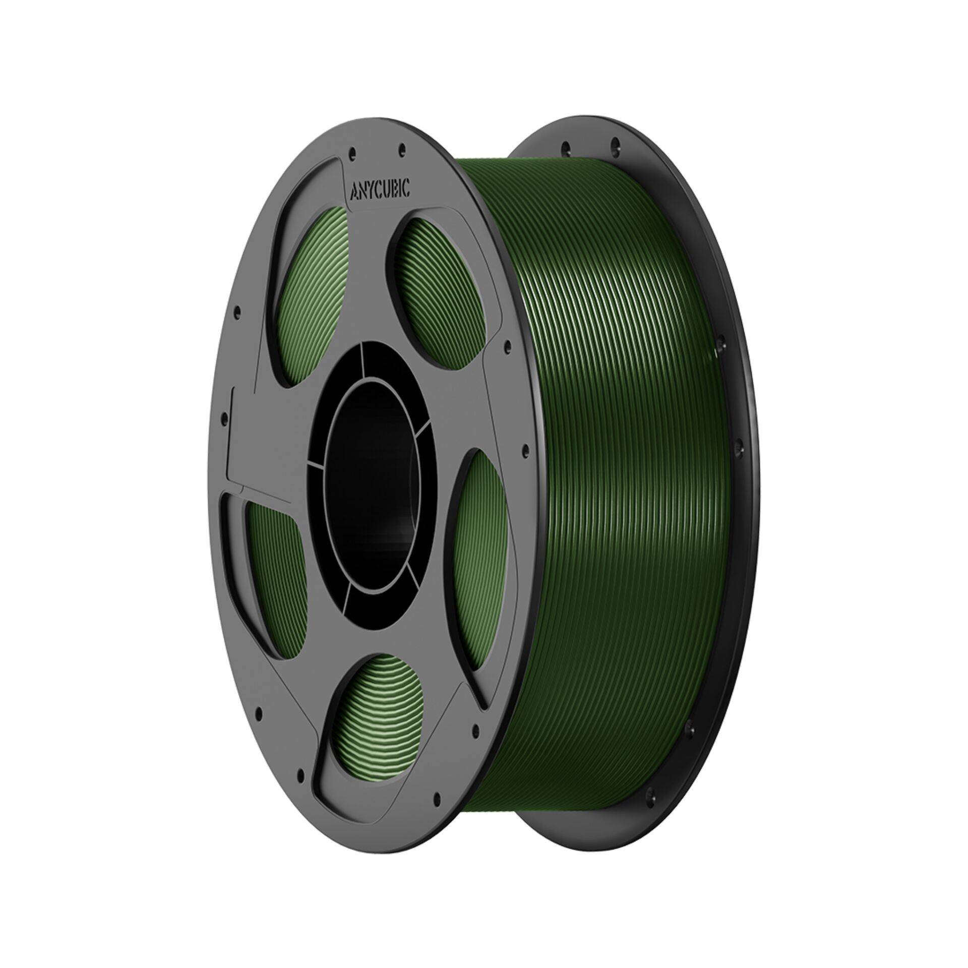 Spule grünes 3D-Druckerfilament auf einer schwarzen Spule mit der Bezeichnung „ARXCUBIC