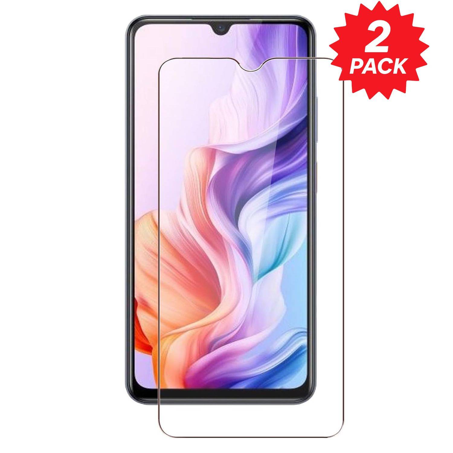 Displayschutzfolie für Smartphones auf einem Telefon gezeigt, mit einem 