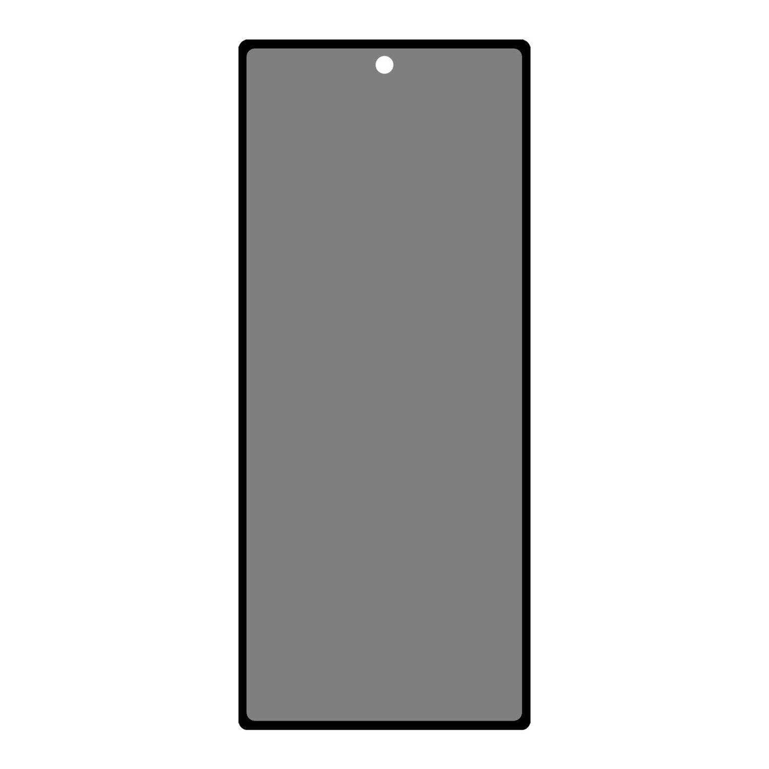 Illustration eines leeren Smartphone-Bildschirms mit einer vorderen Kamerafläche oben.