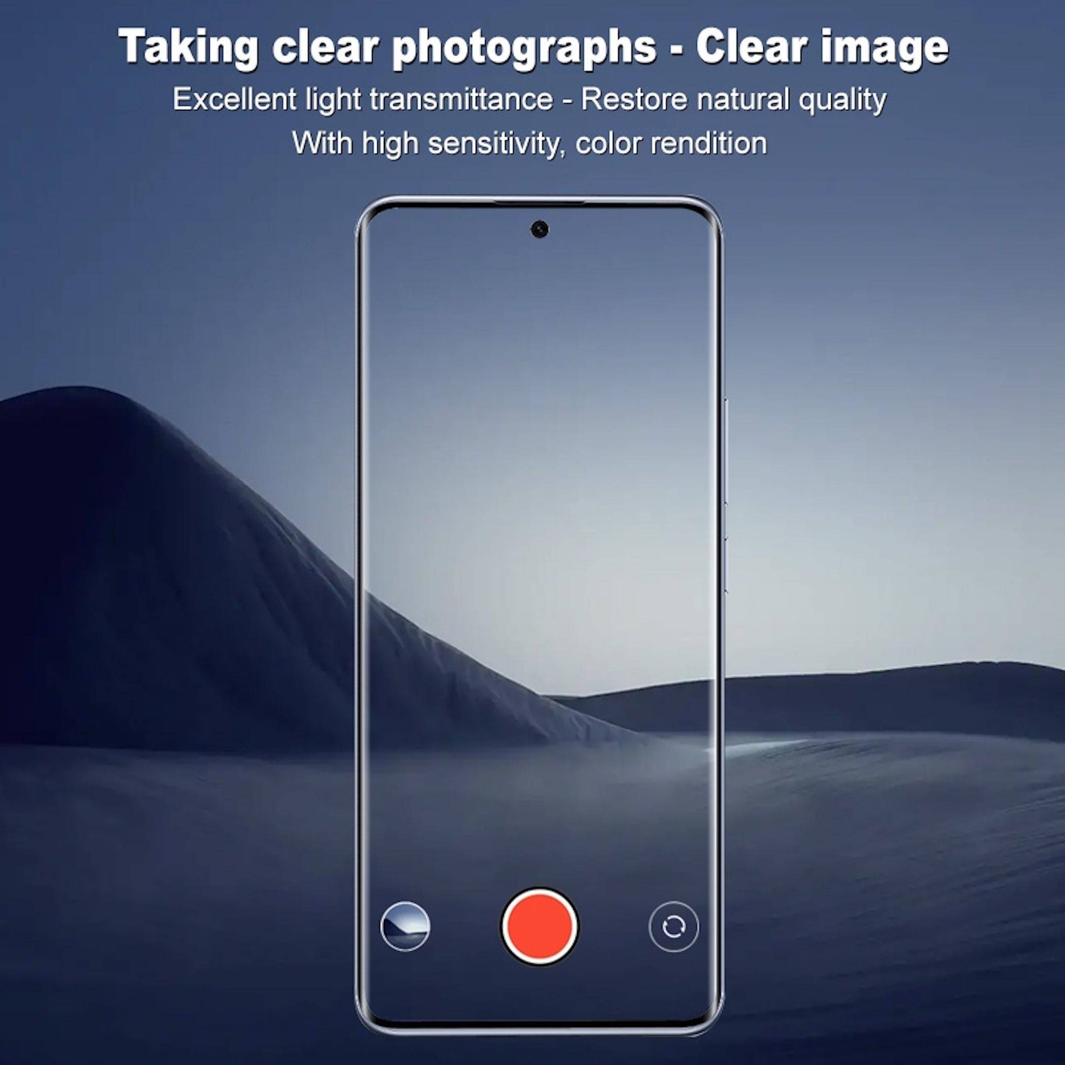 Werbeabbildung einer Smartphonekamera mit dem Text „Klare Fotografie – Klares Bild