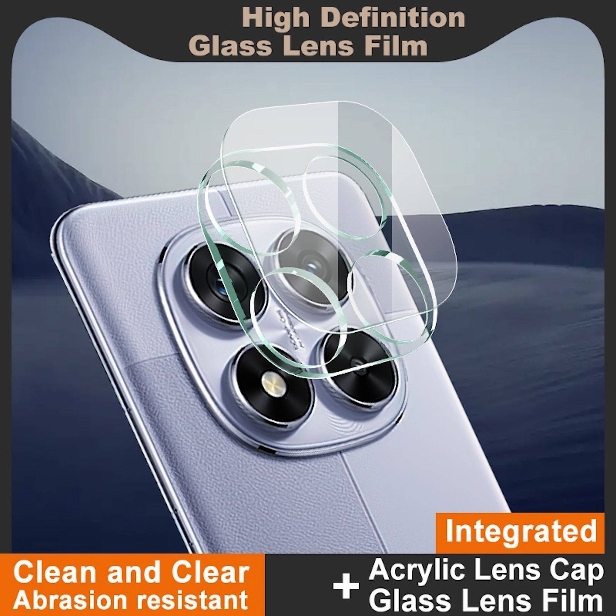 Anzeige mit einer Smartphone-Kamera mit integrierter Acryllinsenkappe und Glaslinsenfolie, gekennzeichnet mit „High Definition Glass Lens Film