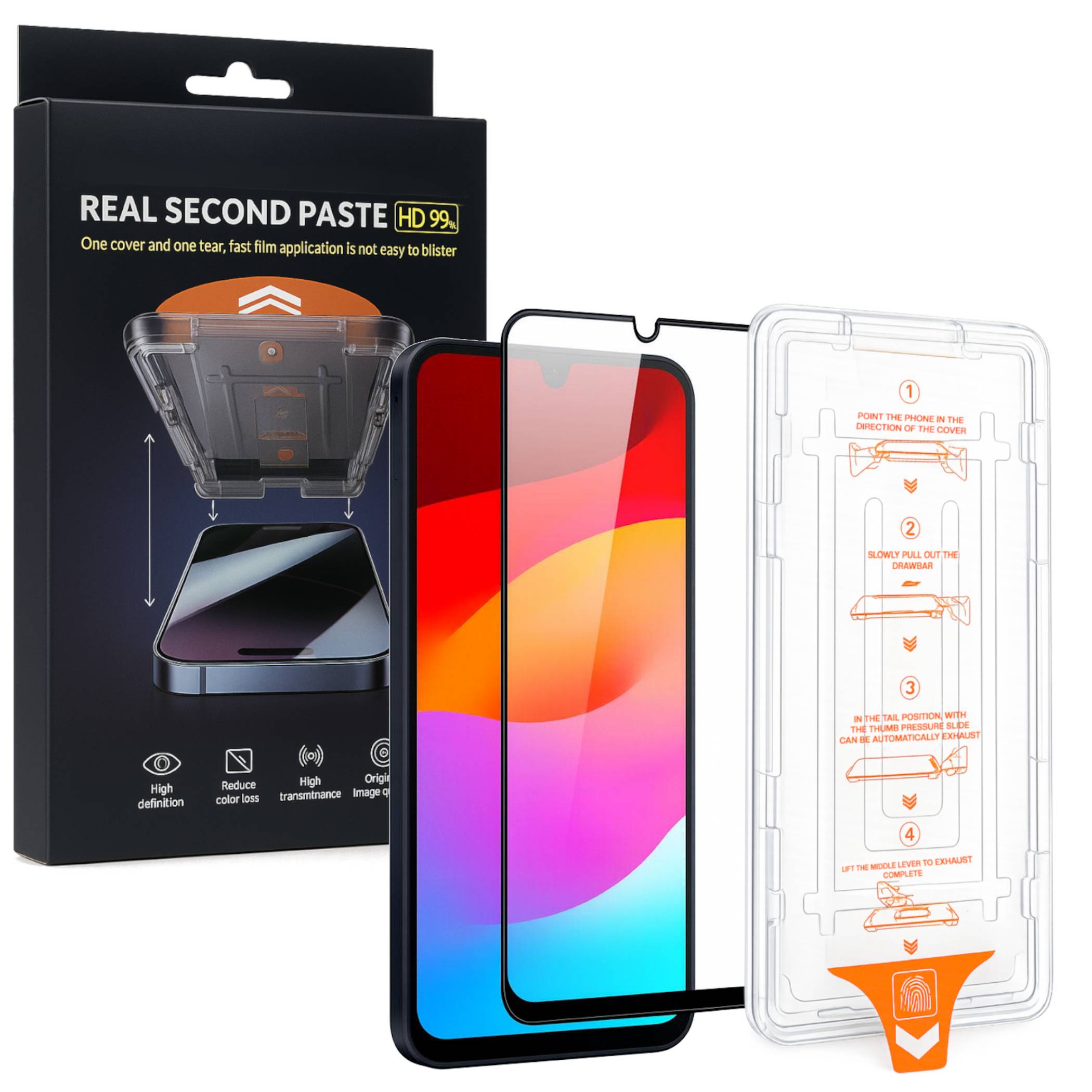 Smartphone-Displayschutzset-Box mit der Bezeichnung 