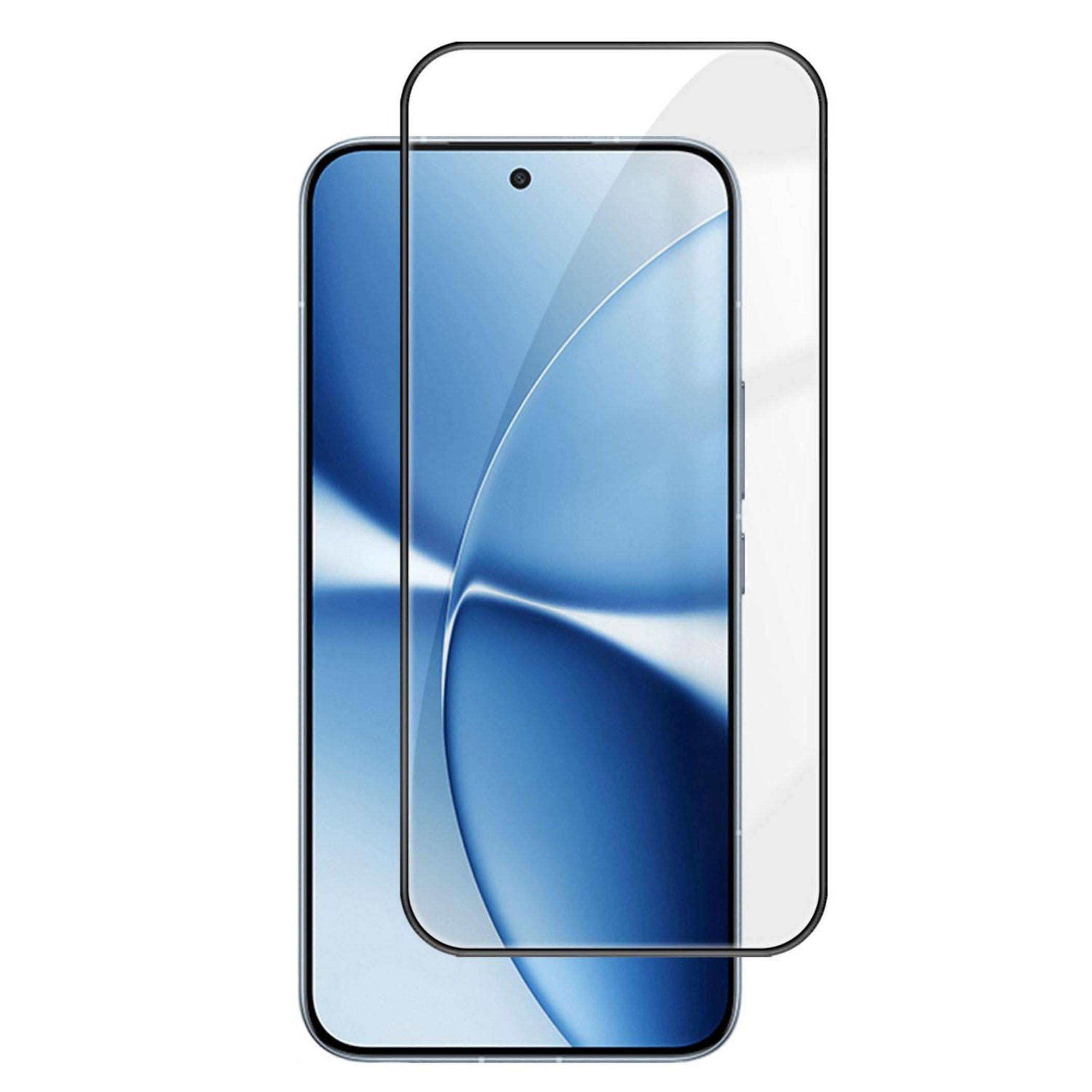 Zwei sich überlappende Smartphones mit blauen Bildschirmen, Vorder- und Rückansichten, auf weißem Hintergrund dargestellt.