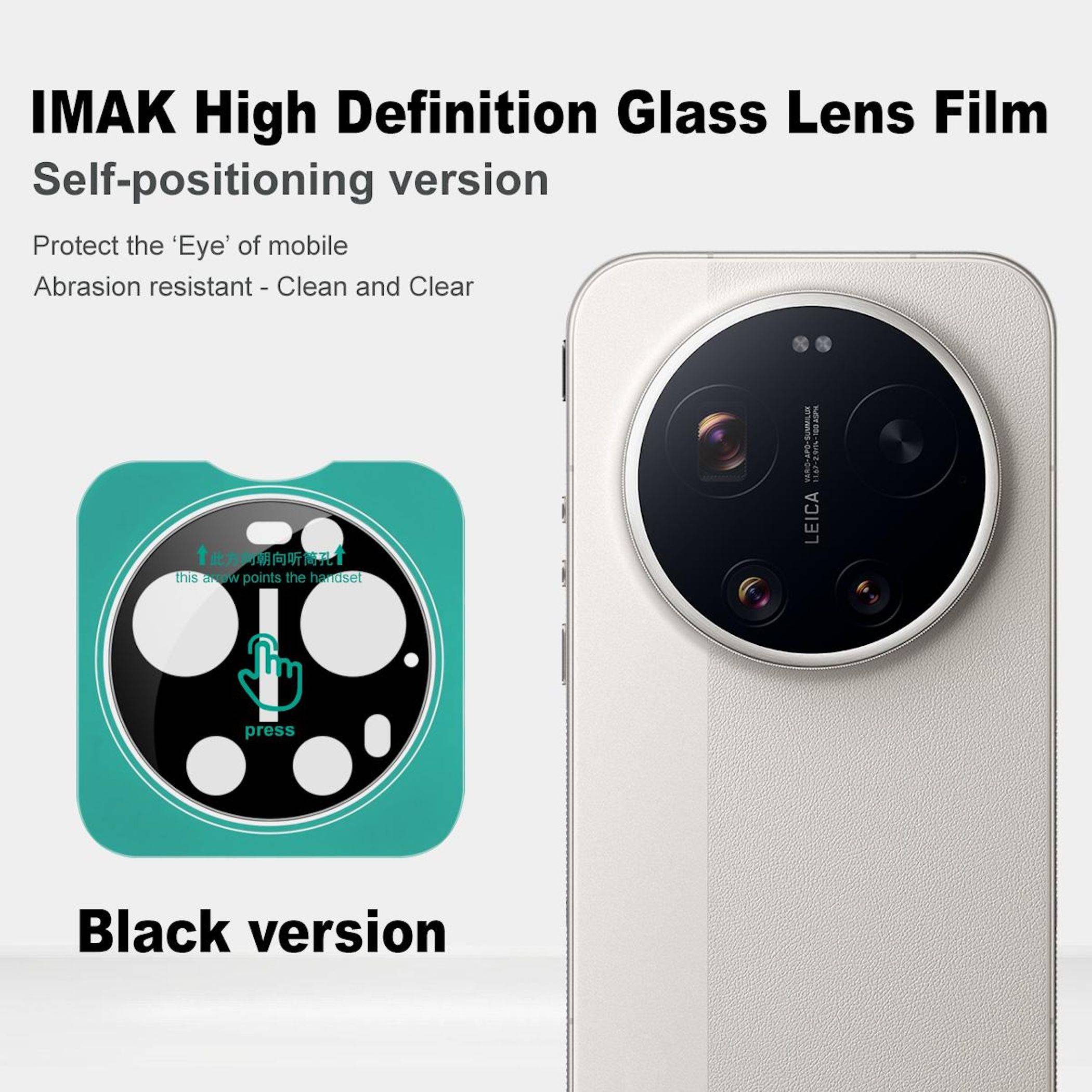 Werbung für „IMAK High Definition Glaslinsenfilm