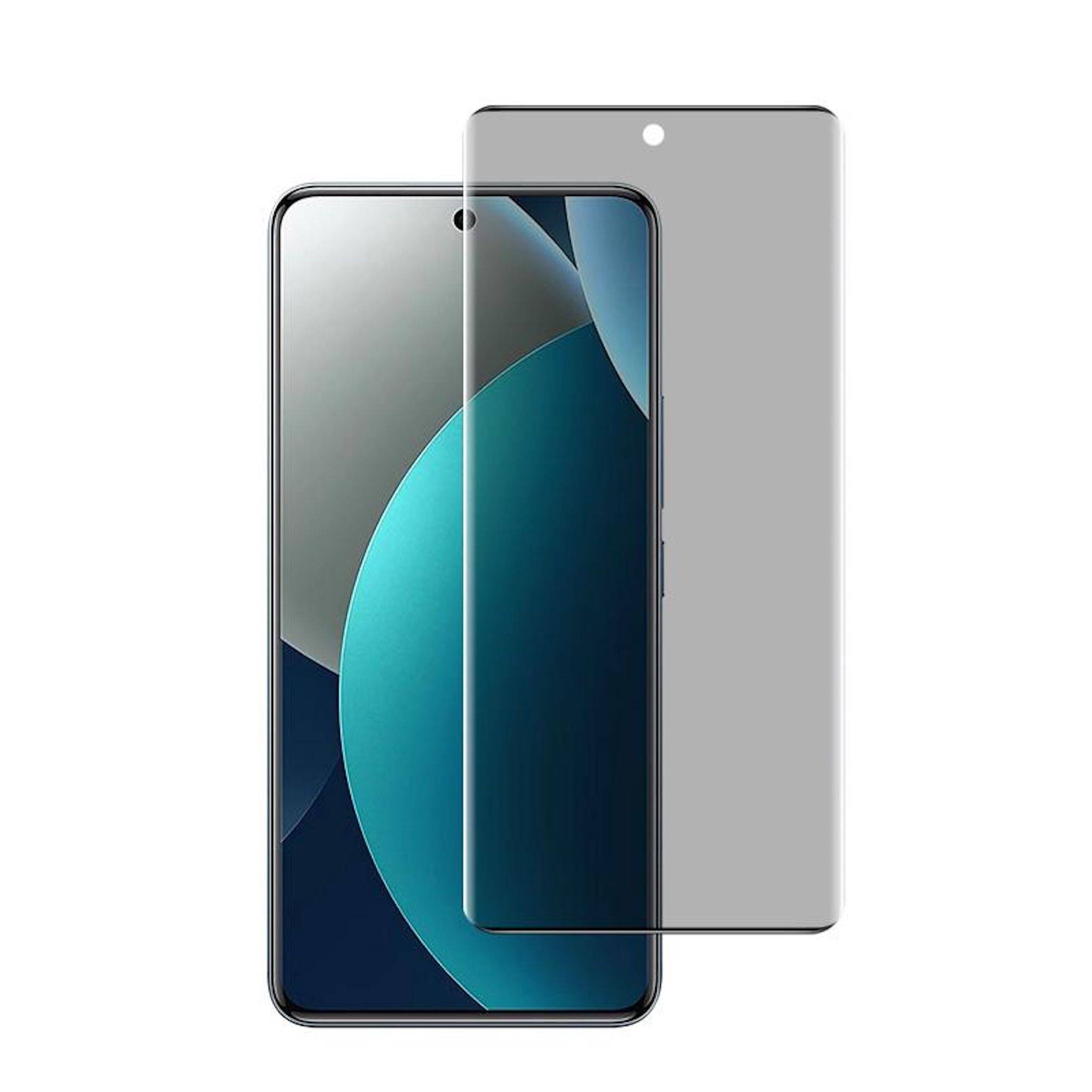 Smartphone von vorne und hinten gezeigt, mit einer transparenten Schutzhülle, die die Rückansicht überlagert.