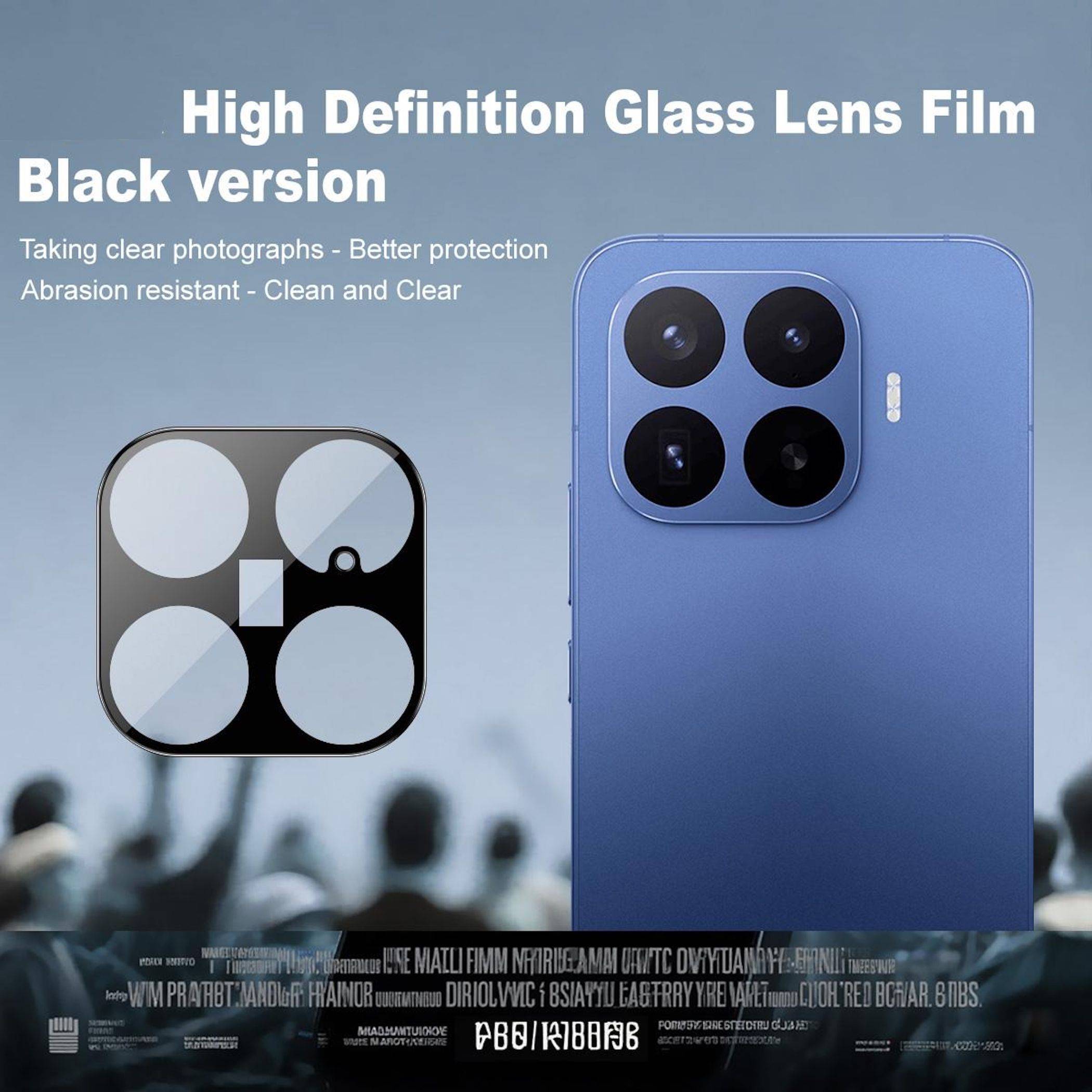 Werbegrafik für „High Definition Glass Lens Film Black Version