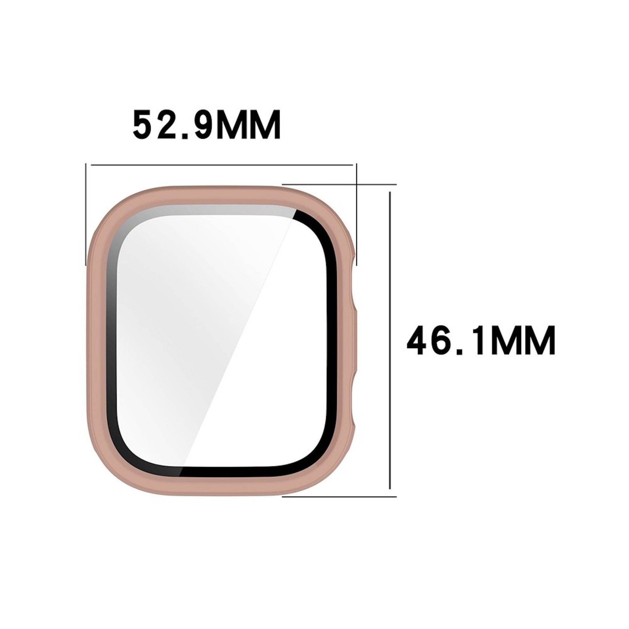 Quadratisches Uhrengehäuse-Zubehör, dargestellt mit Abmessungen von 52,9 mm Breite und 46,1 mm Höhe.