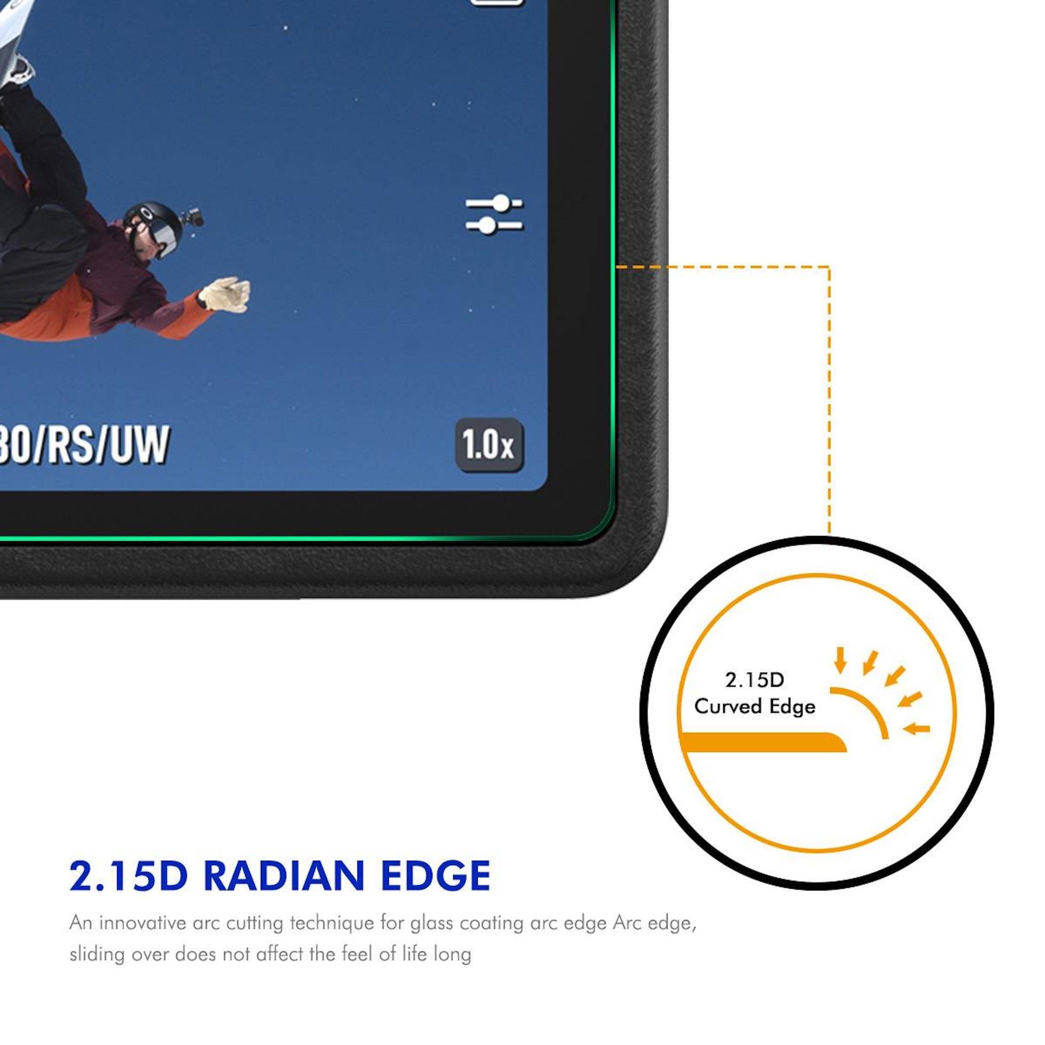 Produktgrafik, die einen Tablet-Bildschirm und einen Hinweis mit der Bezeichnung 
