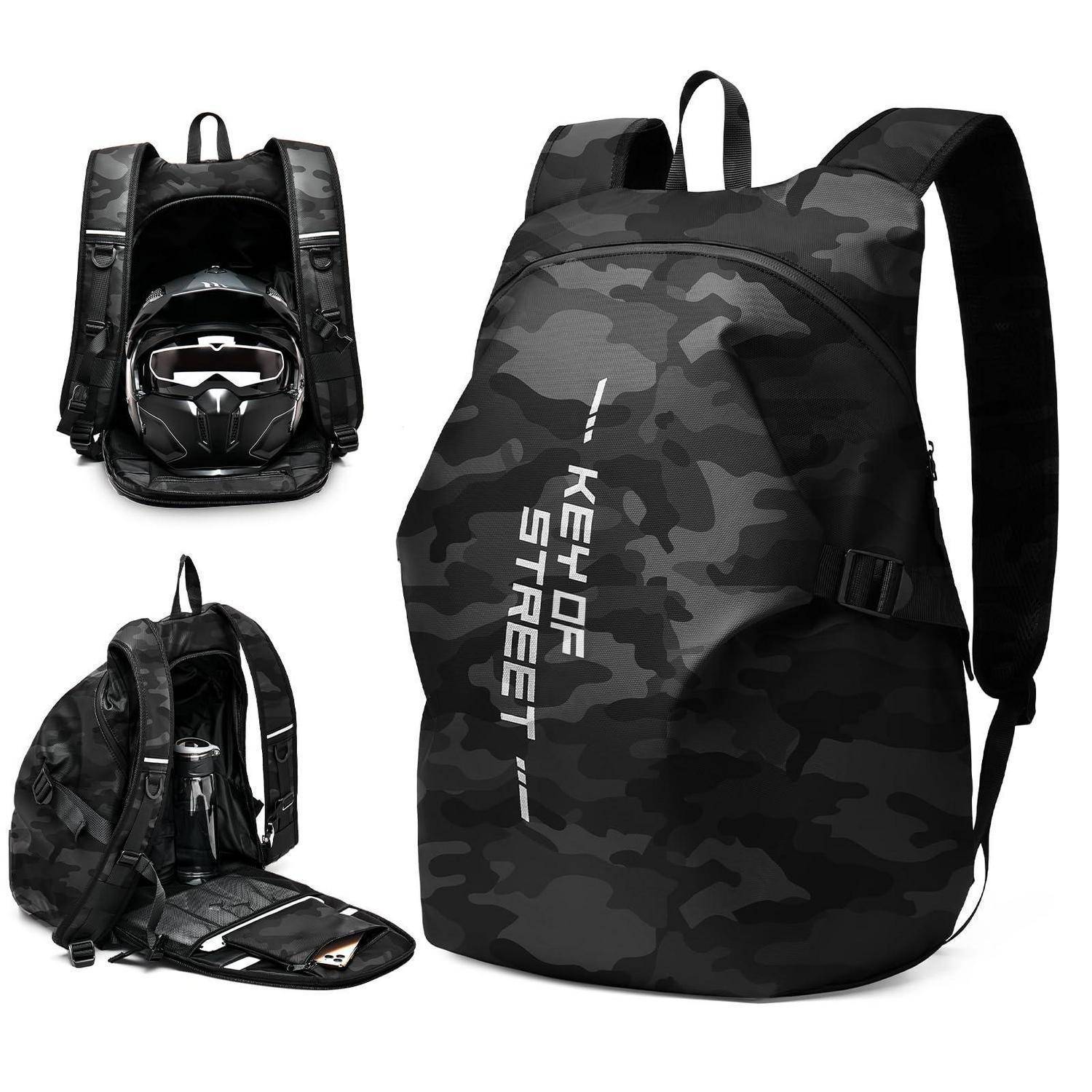 Schwarzer Camouflage-Rucksack mit 