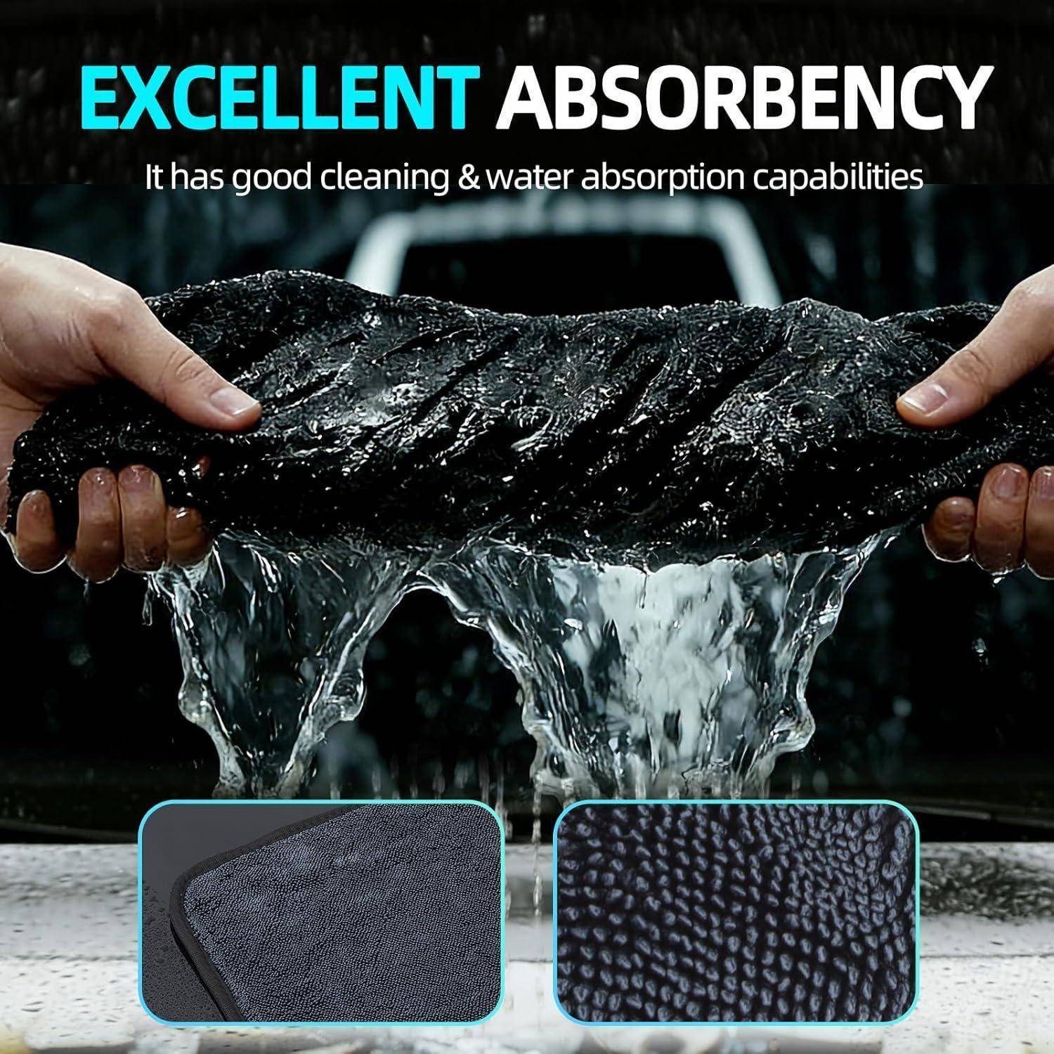 Shiny Wipes Bath XXL Trockentuch, Fast Dry Mikrofasertücher Auto, Putzen Poliertuch Reinigungstuch für Duschkabine, Küche, Glas und Spiegel (40x60c