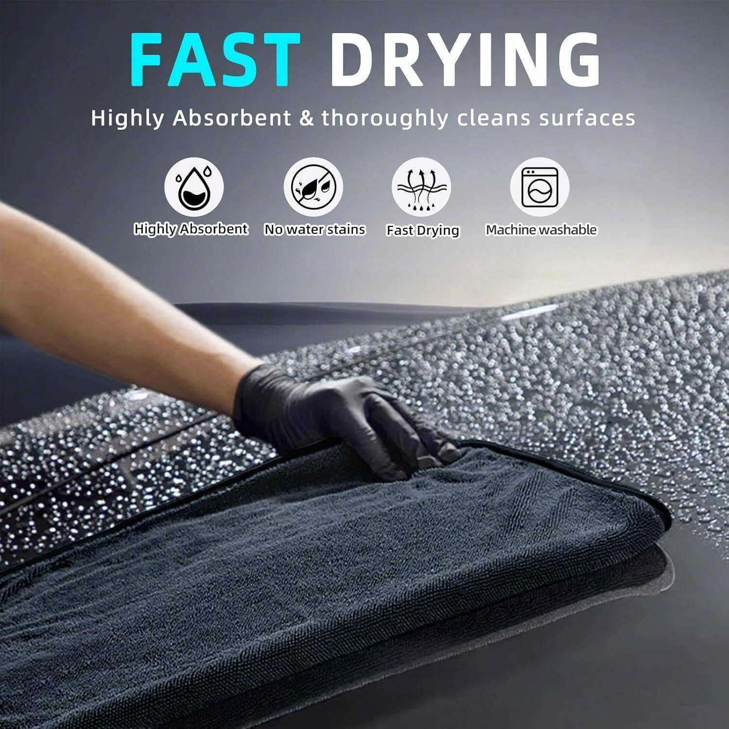 Shiny Wipes Bath XXL Trockentuch, Fast Dry Mikrofasertücher Auto, Putzen Poliertuch Reinigungstuch für Duschkabine, Küche, Glas und Spiegel (40x60c