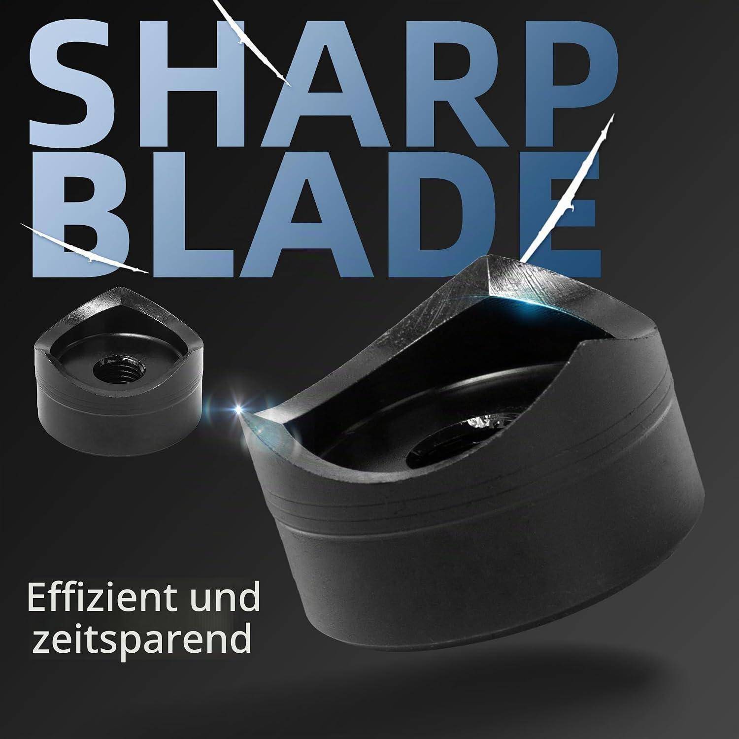 Blechlocher Lochstanzer Schraublochstanzer 16 mm Blechstanzer Lochschneider mit Sechskantadapter für Küchenarmaturen, Spüle, Stahlplatte, Edelstahl
