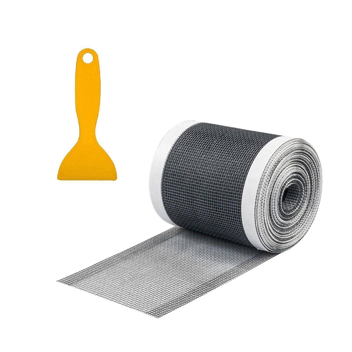 Neodrain Haarsieb Dusche 9cm x 10m Abfluss Haarfänger Duschabfluss Mesh Abflusssieb mit Plastikspatel Haushaltshelfer für Bad, Küche