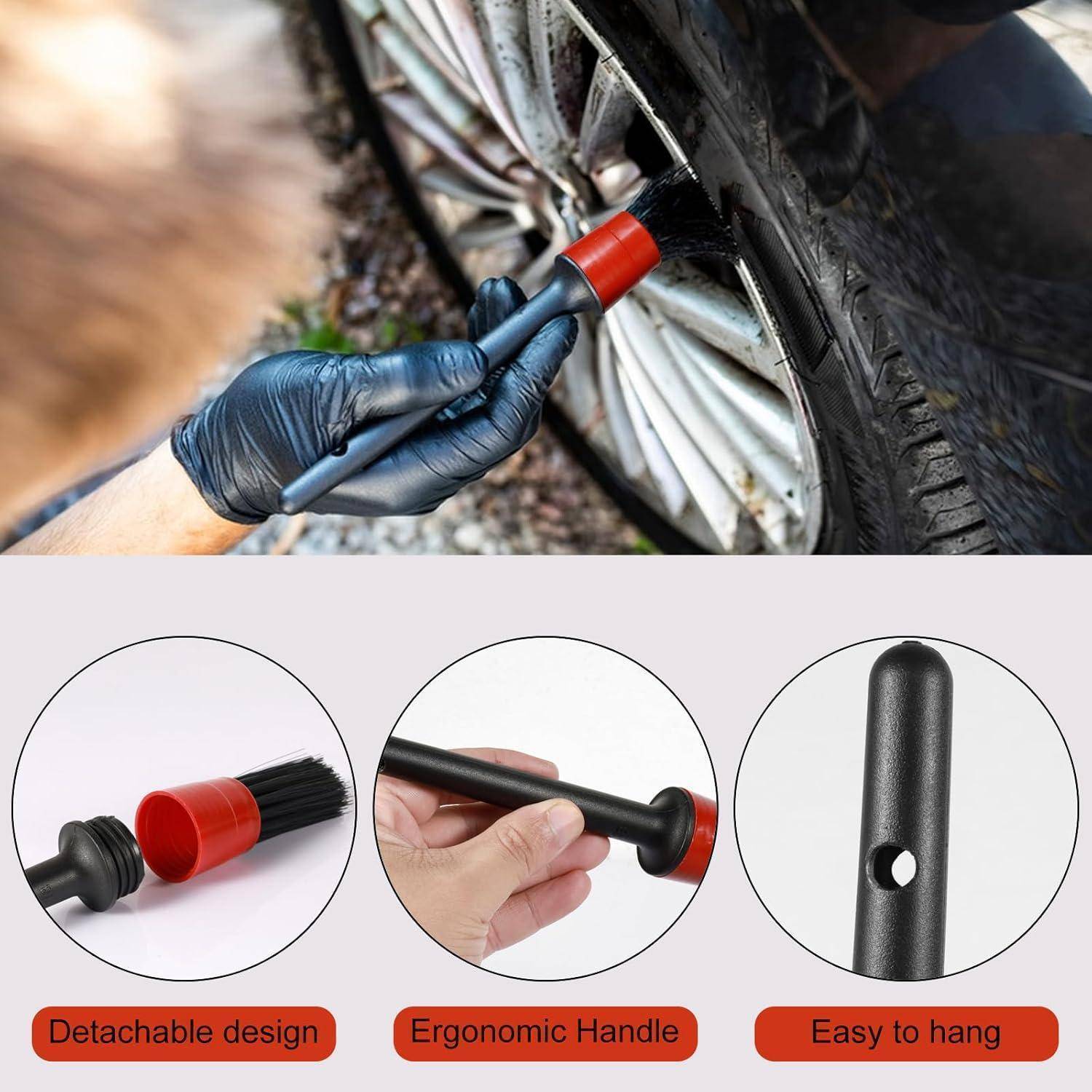 14 Stück Auto Reinigungspinsel Detailing Pinsel, Auto Reinigungsset Innenraum, Auto Innenraum Reiniger Set,für Reifen und Autoscheibe, Auto Reinigun