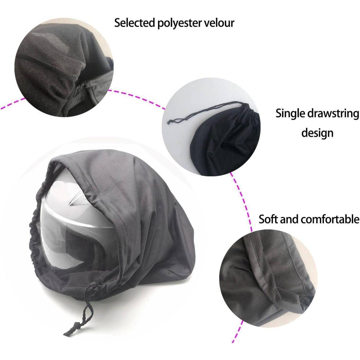 Produktbild einer grauen Kapuze mit Kordelzug, hergestellt aus ausgewähltem Polyester-Velours, das weiches, komfortables Material und das einfache Kordelzug-Design hervorhebt.