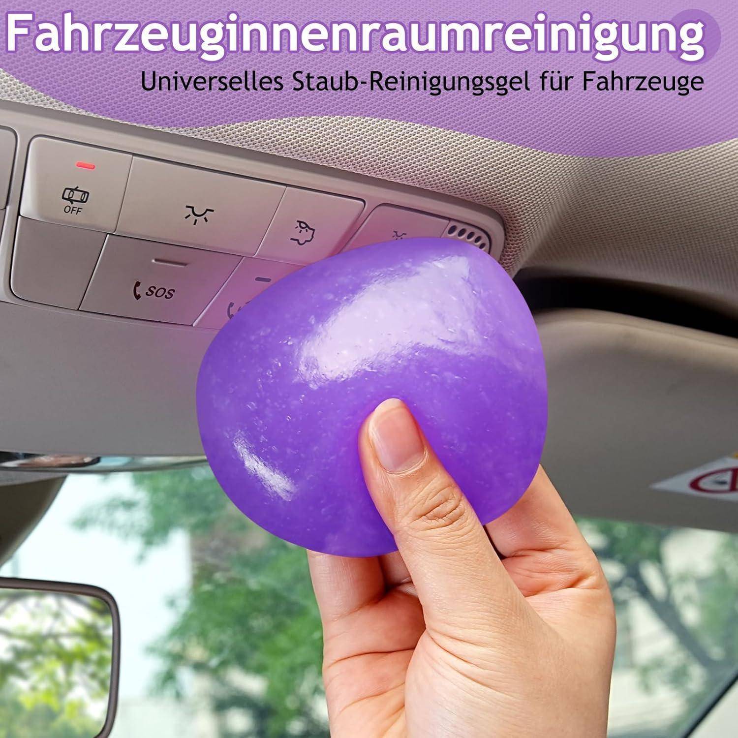 Reinigungsknete Auto – Wiederverwendbares Auto Reinigungsgel für den Innenraum, entfernt Staub aus Lüftung & Spalten, auch als Tastaturreiniger/Ke