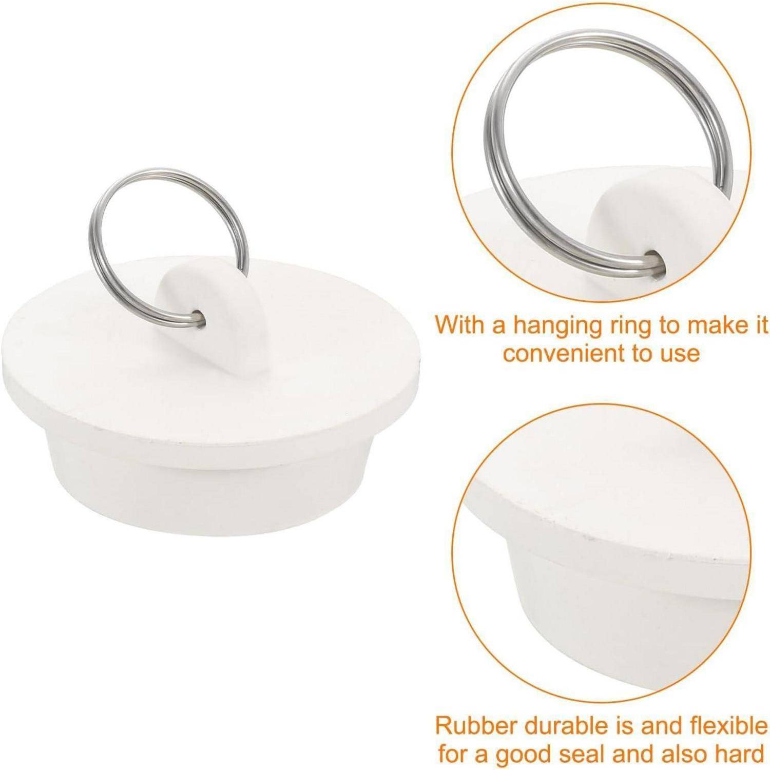 Weißer runder Saugnapf-Haken mit metallischem Aufhängering, gezeigt mit nahaufnahmen Beschriftungen, die den Ring und das flexible Gummidesign hervorheben.