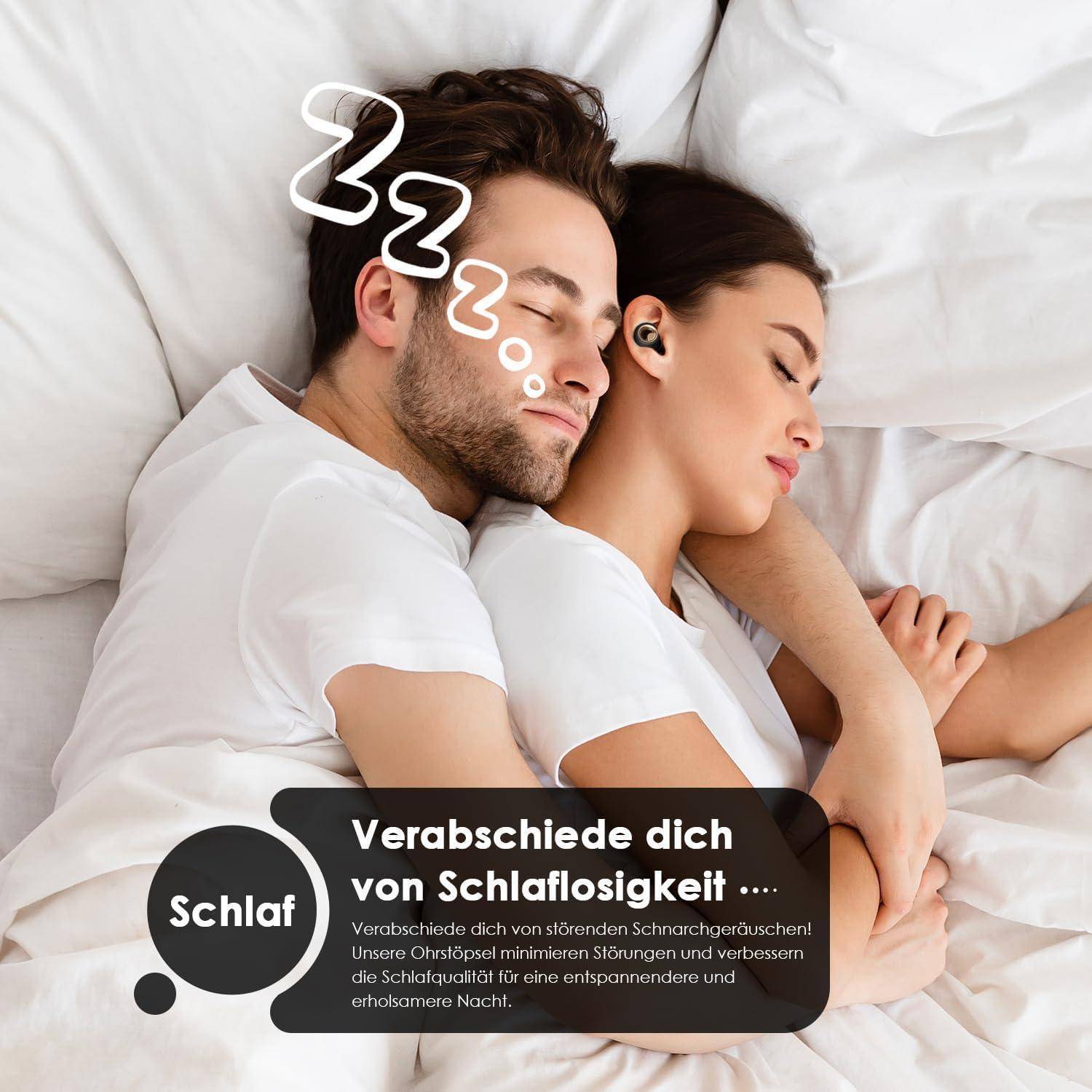 Ohrstöpsel zum Schlafen, 45 dB Geräuschreduzierung, Silikon-Ohrstöpsel, weich und wiederverwendbar, Gehörschutz mit 8 Ohrstücken in 4 Größen (X