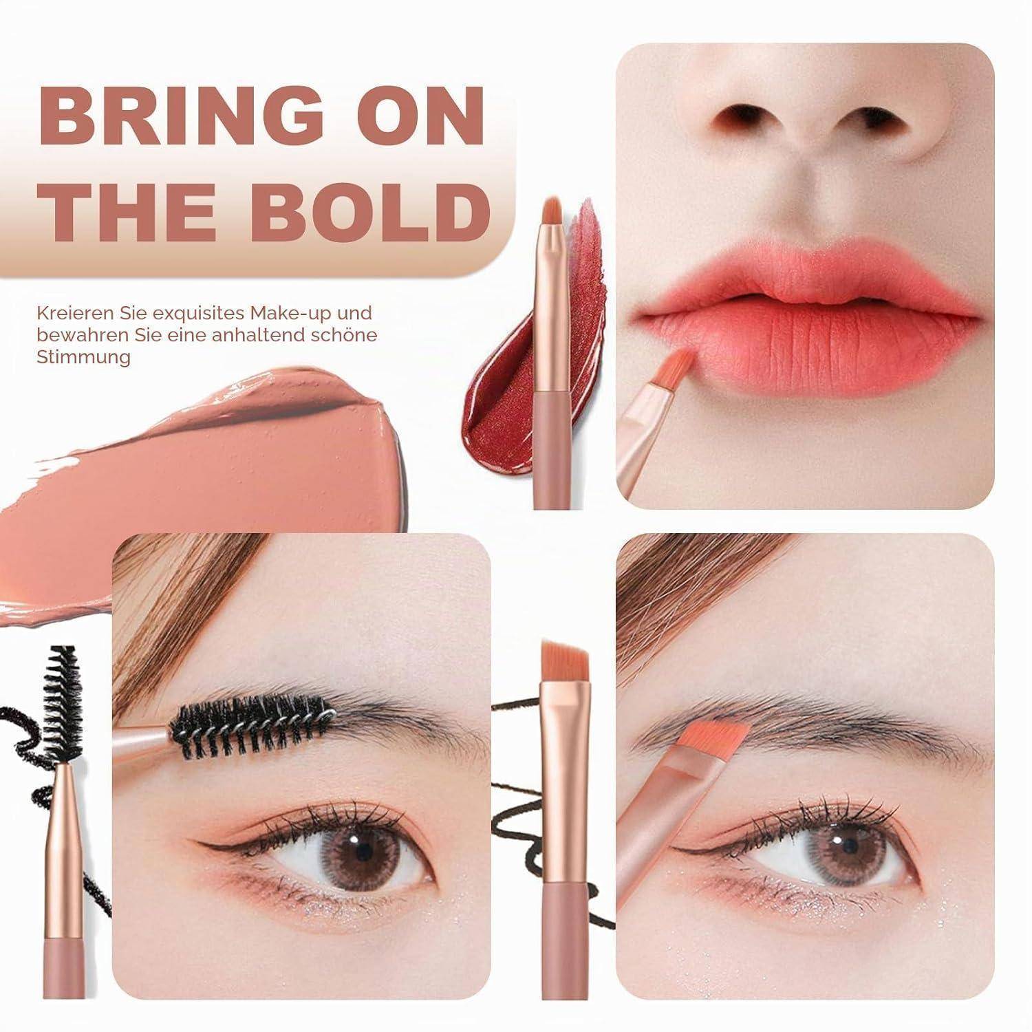 Kosmetik-Anzeigencollage mit „BRING ON THE BOLD,