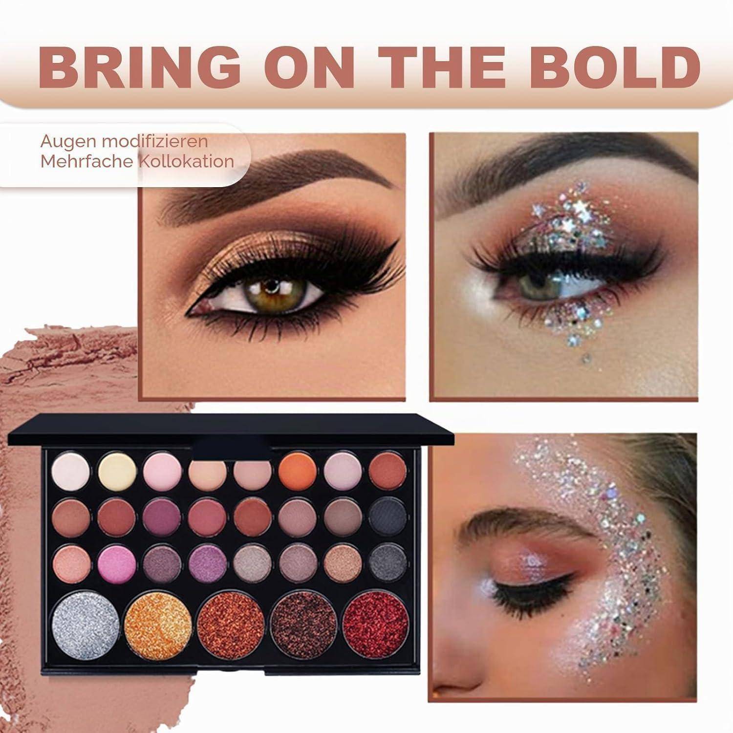 Werbebild für Make-up mit dem Titel „BRING ON THE BOLD