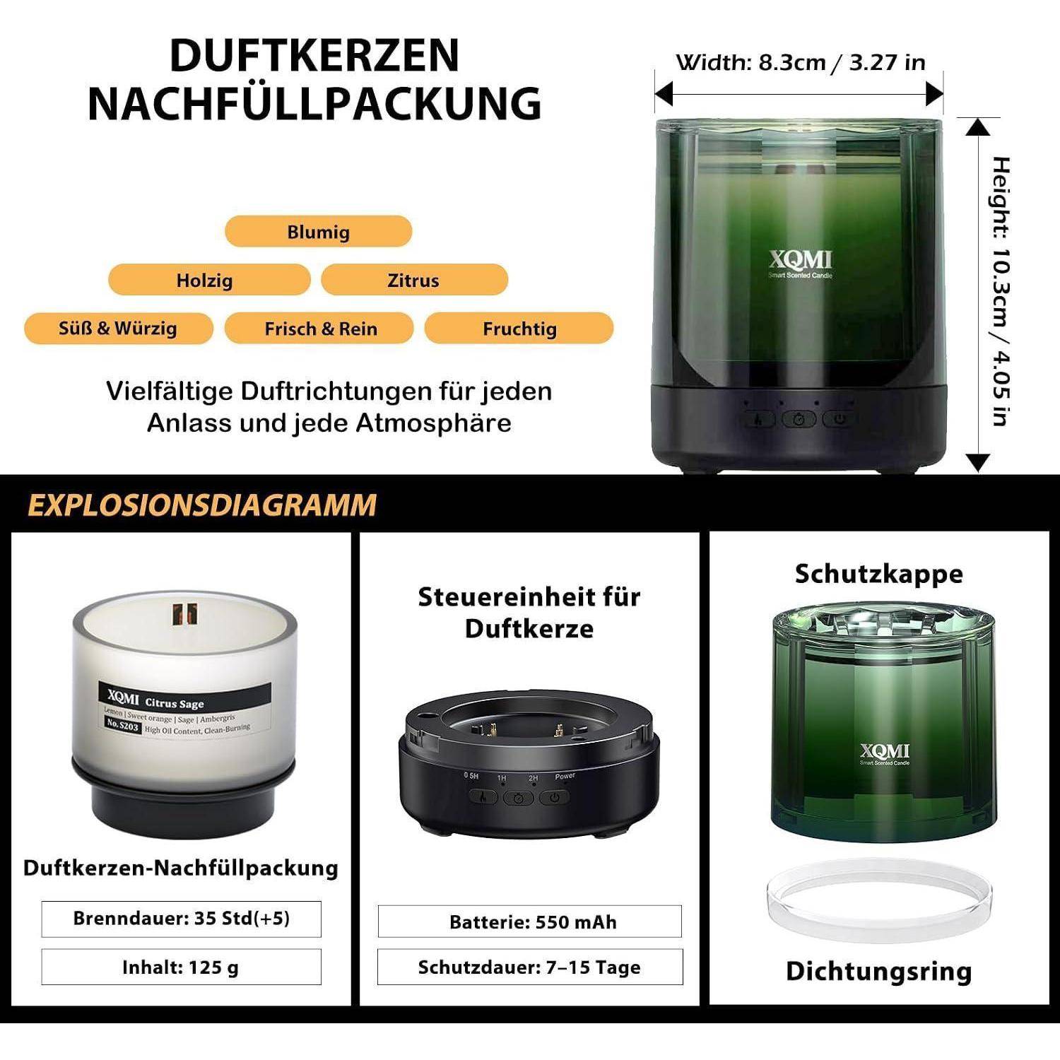 Aromatherapie Duftkerzen Geschenkset Bergamot & Leather | Natürliches Sojawachs garantiert bis zu 35 Stunden sanften Duftgenuss, passend als