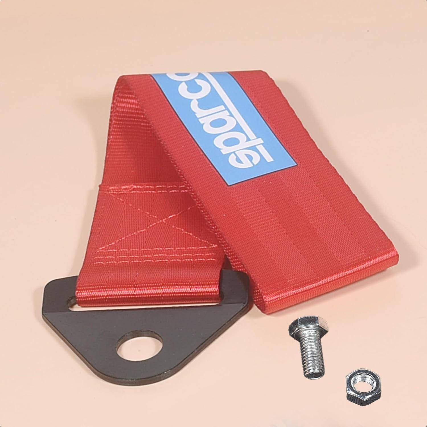 Roter Riemen mit blauem „Sparco