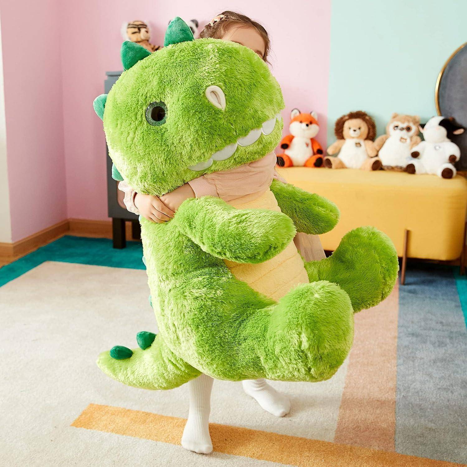 IKASA Groß Dinosaurier Stofftier Riesen Kuscheltier,60cm Gross Plüschtier Süßes Riesiges Plüschtiere Jumbo Plüsch Spielzeug,Geschenk für Kinder