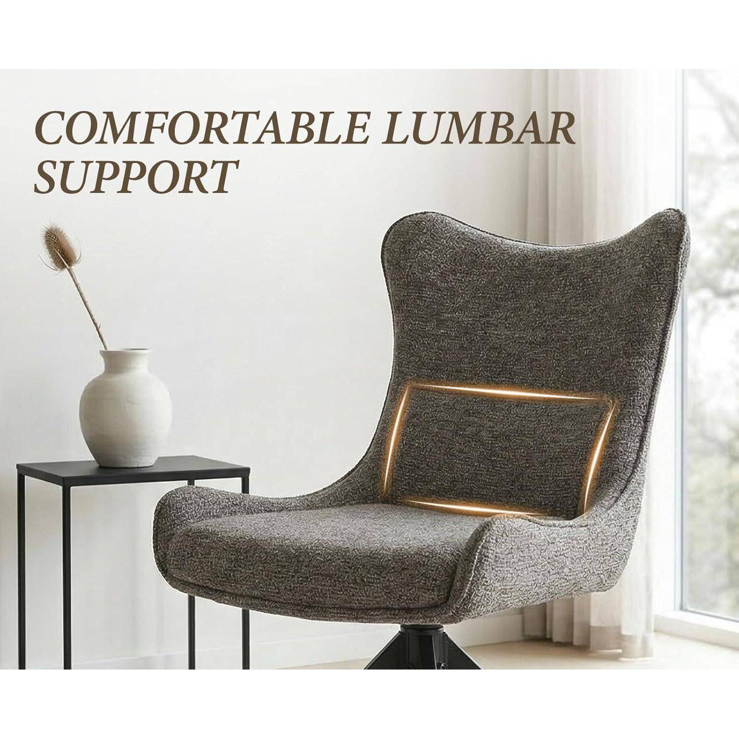 Ya-Home Esszimmerstühle drehbar 2er Set 360°Drehstuhl Küchenstuhl aus Chenille Polsterstuhl mit Metallgestell für Esszimmer/Wohnzimmer/Küche, Gra