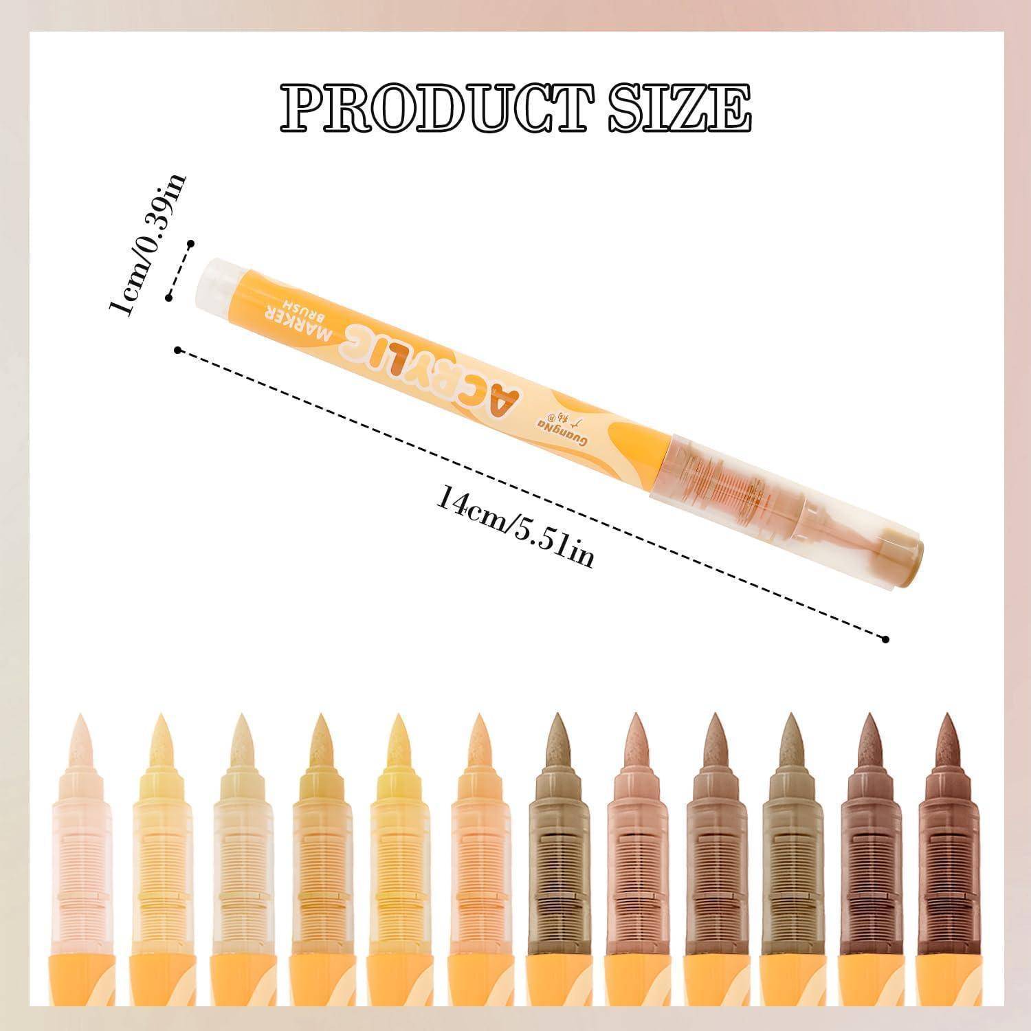 Produktgrößendiagramm für einen Eyeliner-Stift: 14 cm (5,51 Zoll) lang und 1 cm (0,39 Zoll) breit, mit mehreren Farbvarianten, die unten gezeigt werden.