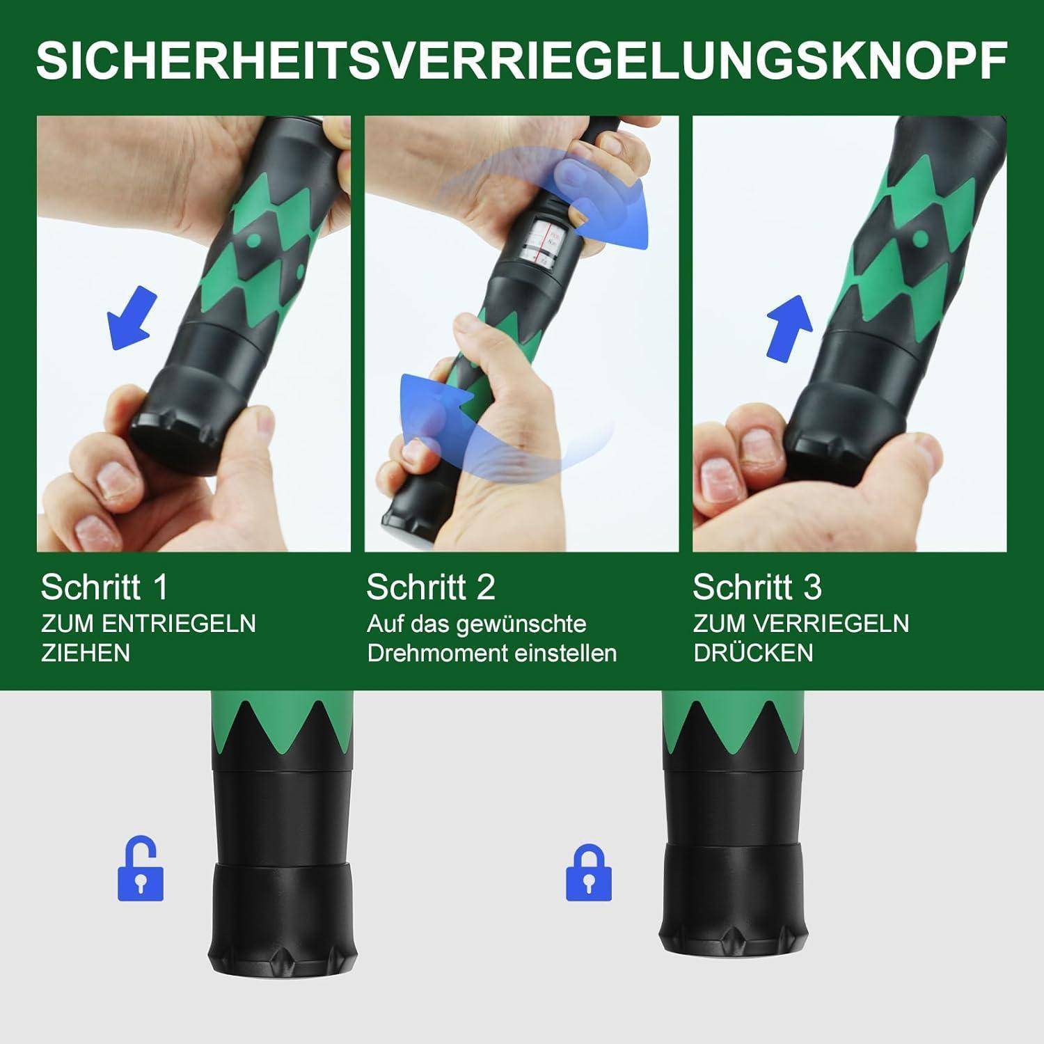 LLAVETOR Drehmomentschlüssel 3/8 Zoll, Drehmomentschlüssel 23tlg. Set 20-110Nm Fahrrad & Motorrad Drehmomentschlüssel Set mit 75mm Verlängerungsst