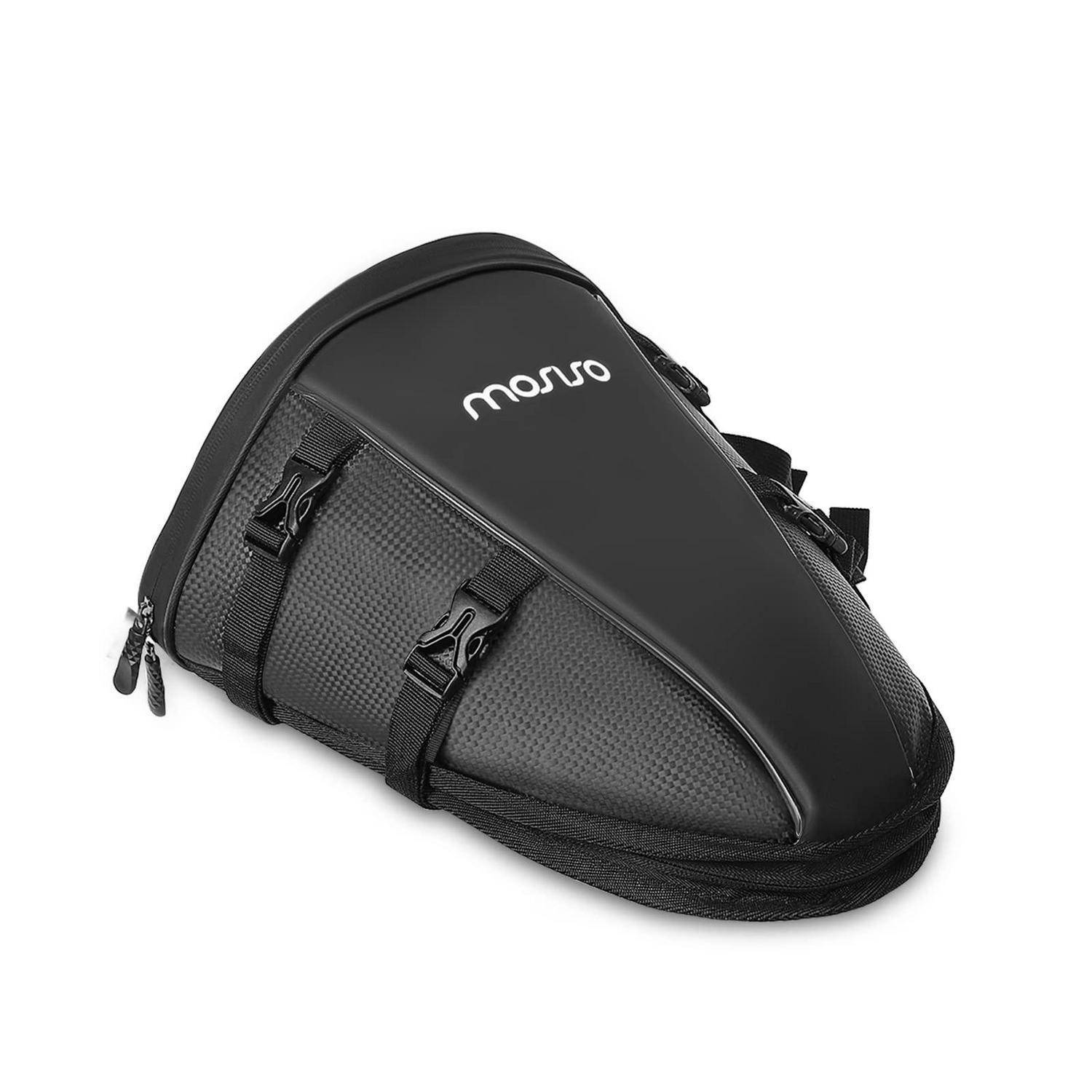 Schwarze dreieckige Motorrad-Hecktasche mit 