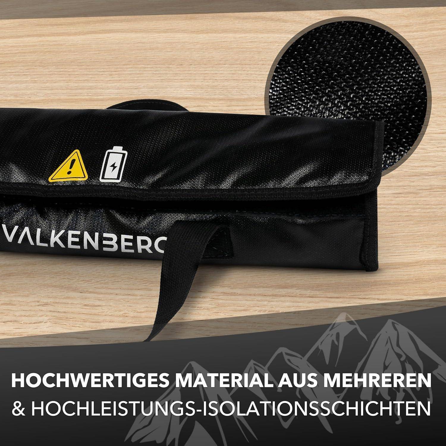E-Bike Akku Tasche – Feuerfeste Akkubox für E-Bike Akkus mit Kabeldurchführung – Akku Schutzhülle feuerfest inkl. Trageschlaufe – Akku Transp