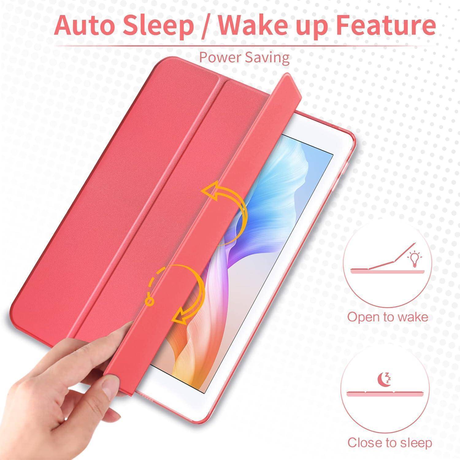 EasyAcc Hülle Kompatibel mit iPad 9.7 2018/ iPad 6 Generation/iPad 2017/ iPad 5 Generation, Ultra Dünn Transluzent Matt Rückseite Abdeckung, Wasser