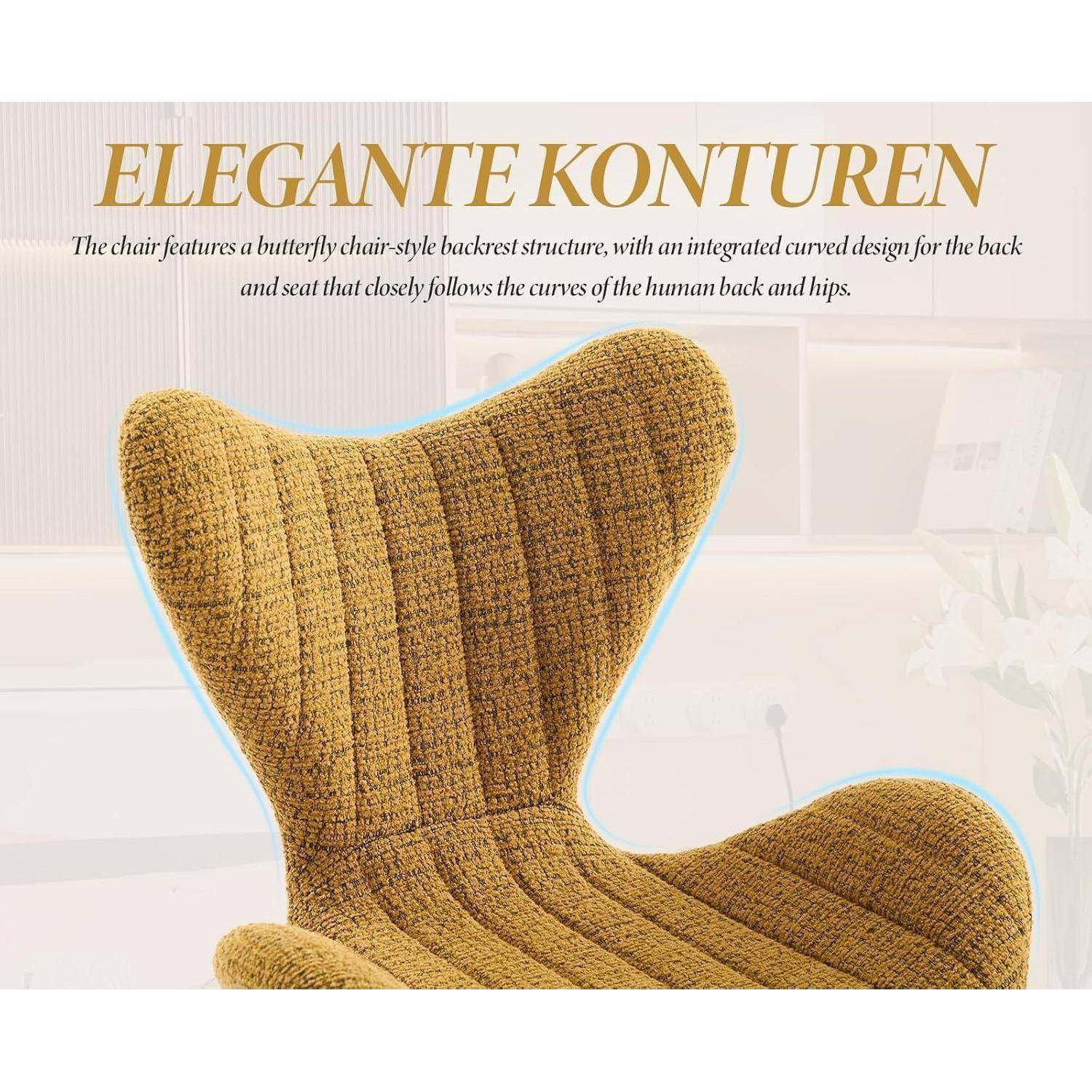 Moderne Barhocker 4er Set, Höhenverstellbar 360°Drehbar Barstühle Küchenstühle mit Stepp-Rückenlehne aus Chenille, Bar Stool für Theke Küche B