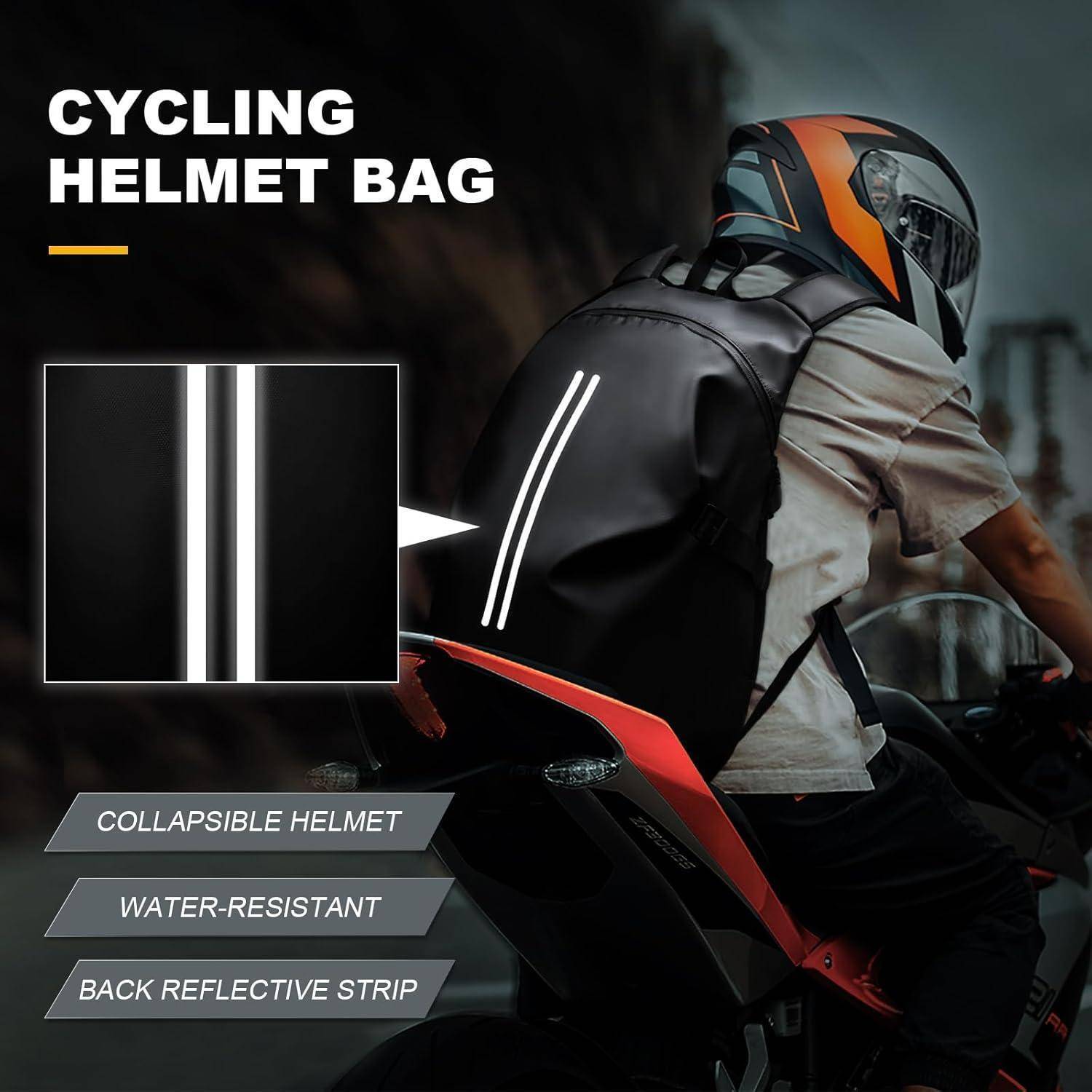 Motorrad Rucksack Herren Wasserdicht Helm Rucksack Motorrad Rucksäcke Helmrucksack Motorradhelm Damen Motorcycle Backpack Herren Reise Rucksäcke Lei