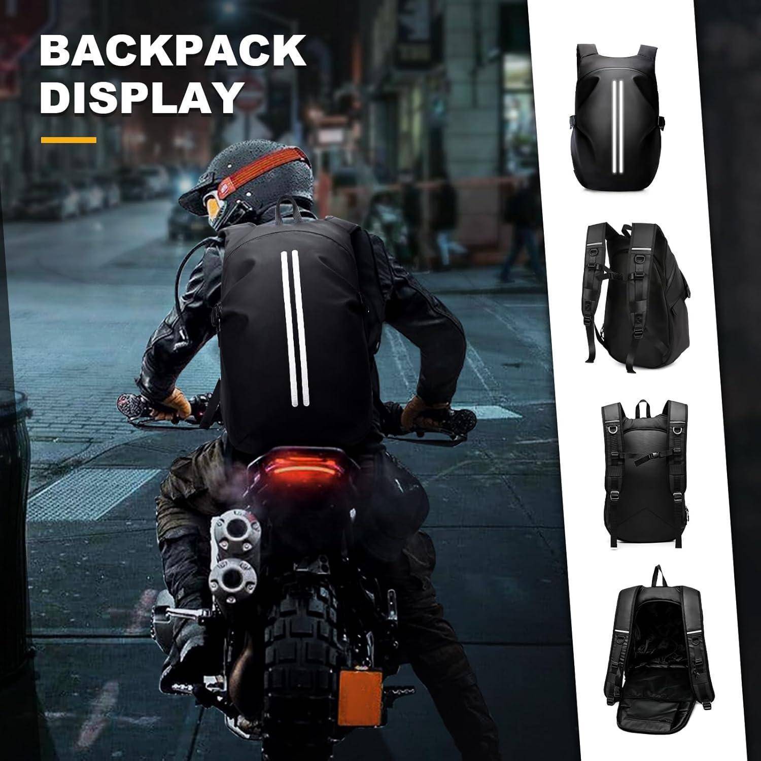Motorrad Rucksack Herren Wasserdicht Helm Rucksack Motorrad Rucksäcke Helmrucksack Motorradhelm Damen Motorcycle Backpack Herren Reise Rucksäcke Lei