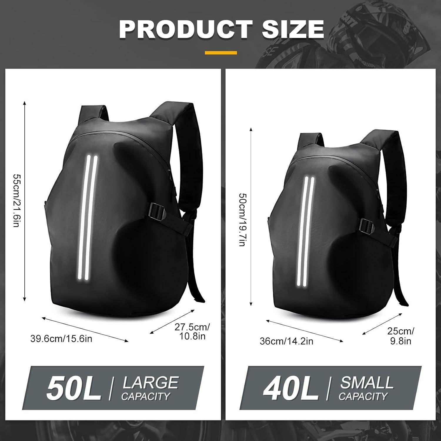 Motorrad Rucksack Herren Wasserdicht Helm Rucksack Motorrad Rucksäcke Helmrucksack Motorradhelm Damen Motorcycle Backpack Herren Reise Rucksäcke Lei