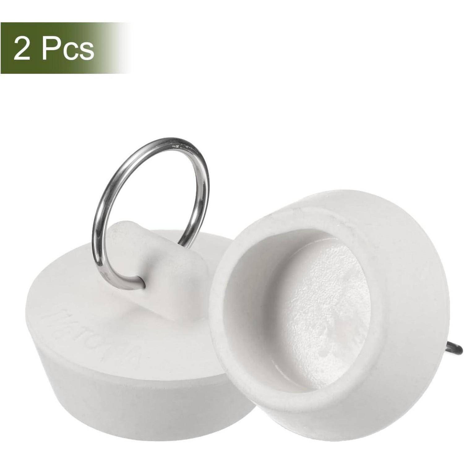2-teiliges weißes Schaumstoff-Ohrstöpsel-Set mit metallischem Schlüsselring, gezeigt auf weißem Hintergrund.
