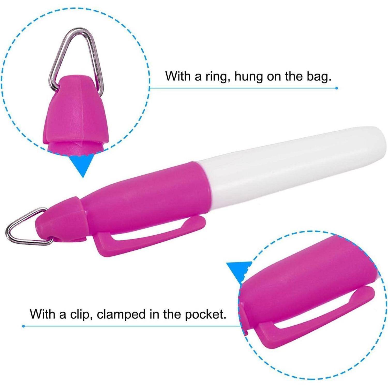 PATIKIL Mini Permanent Marker, Golfball-Marker-Stifte mit Schlüsselanhänger-Clip für Büro, Meetings und Outdoor-Aktivitäten, Pink Rosa