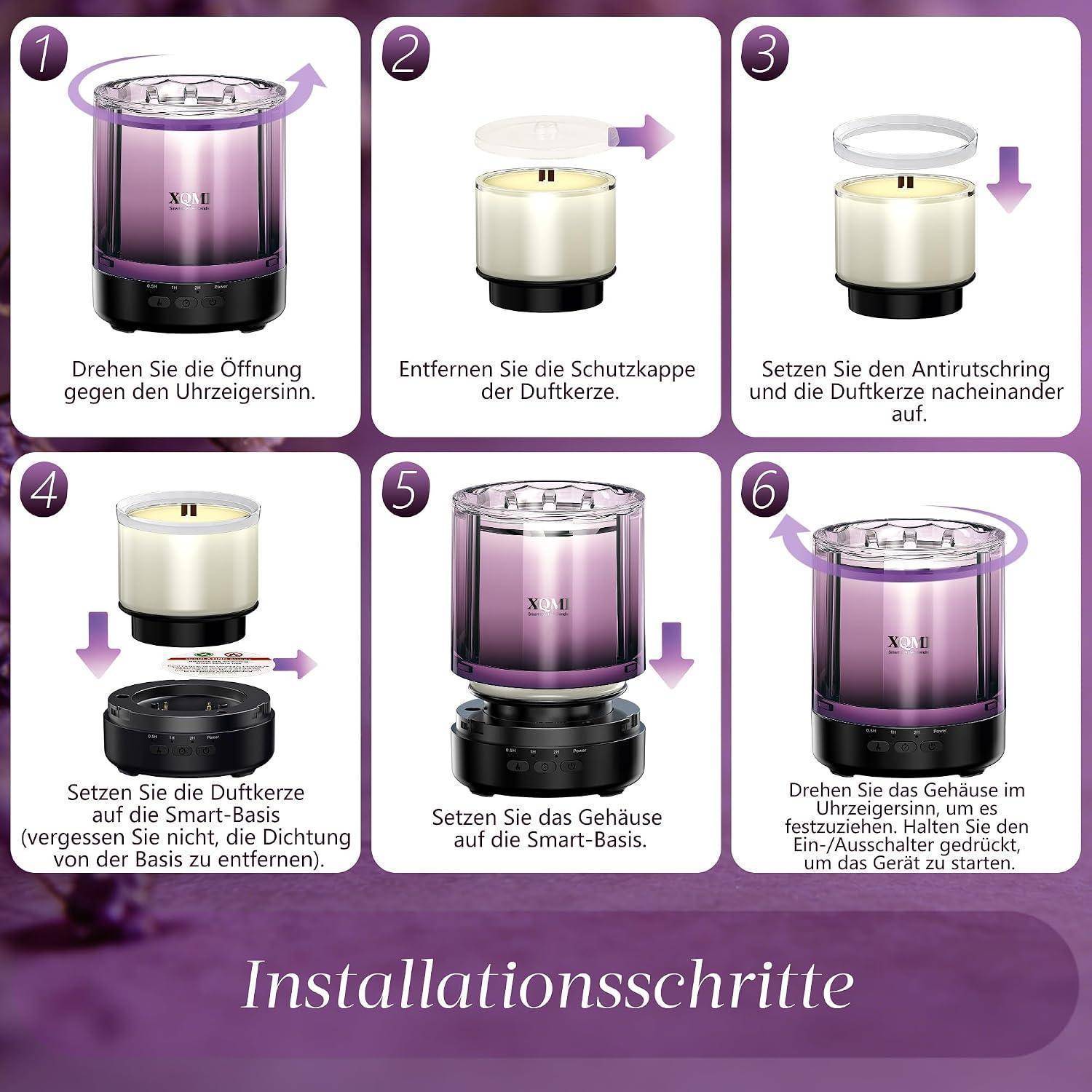 Intelligente Duftkerzen Nachfüllung Fröhlicher Moment | 4,25oz natürliches Sojawachs, bis 35h Brenndauer. Aromen: Schwarze Johannisbeere, Birne, Ir