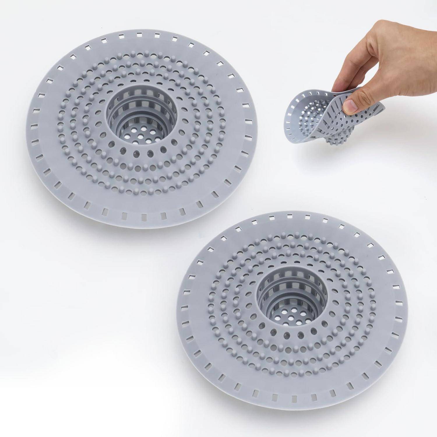 Abflusssieb dusche Silikon, haarsieb duschrinne, Duschsieb abfluss Haare spüle Haarfänger Badewanne Waschbecken Abflusssie Spülbecken Sieb Bodenabf