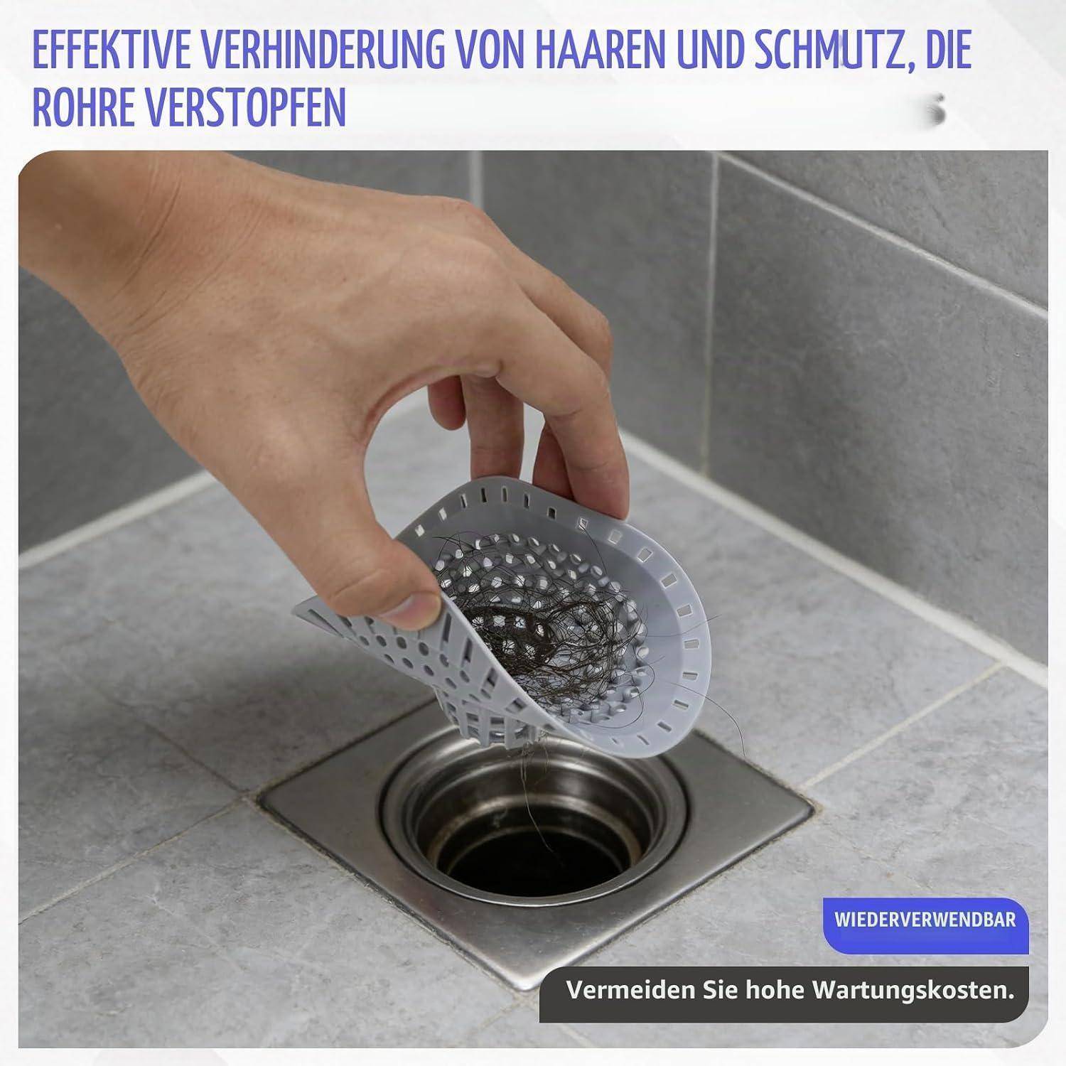 Abflusssieb dusche Silikon, haarsieb duschrinne, Duschsieb abfluss Haare spüle Haarfänger Badewanne Waschbecken Abflusssie Spülbecken Sieb Bodenabf