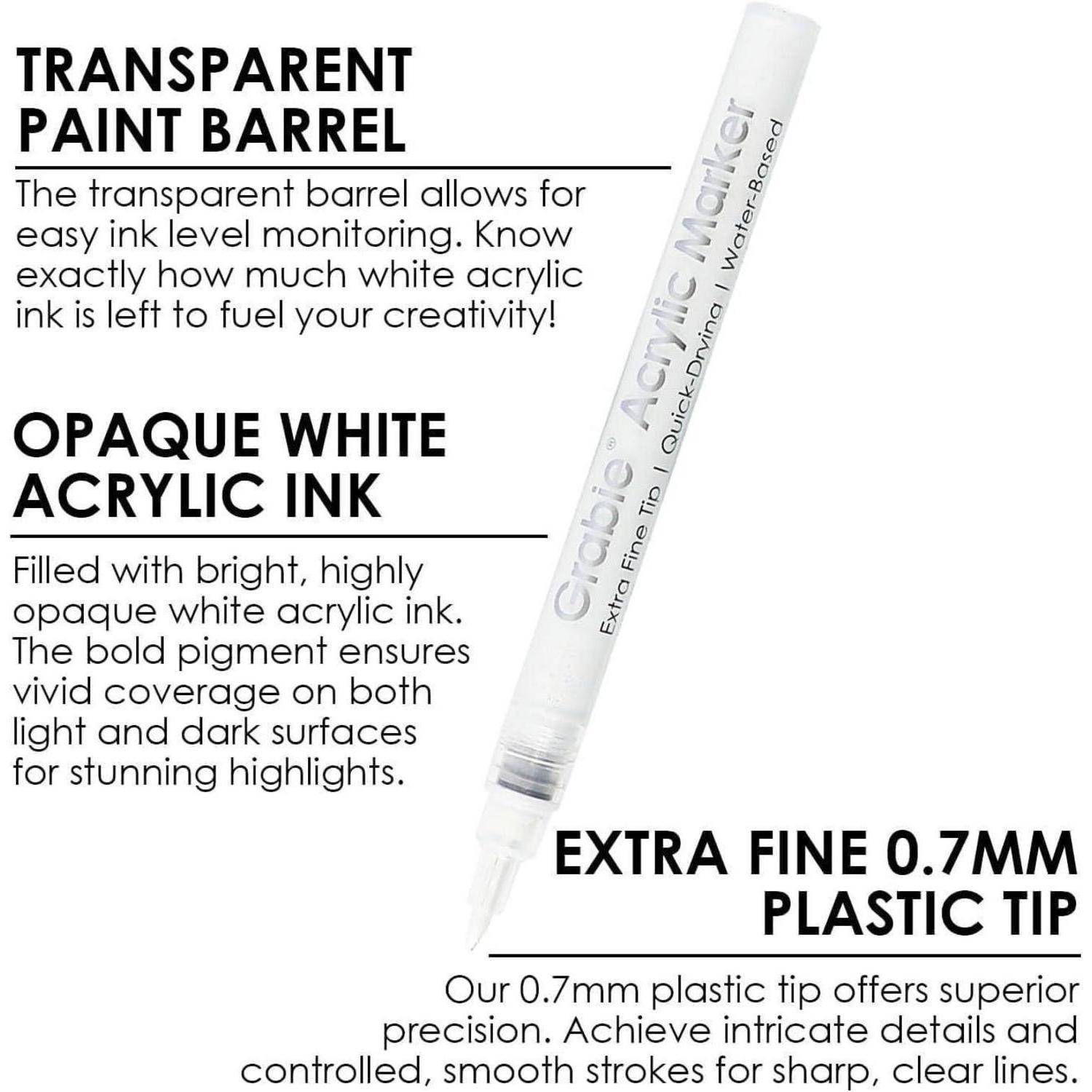 Produktbild eines weißen Acrylmarkers mit der Bezeichnung „Copic Acrea White