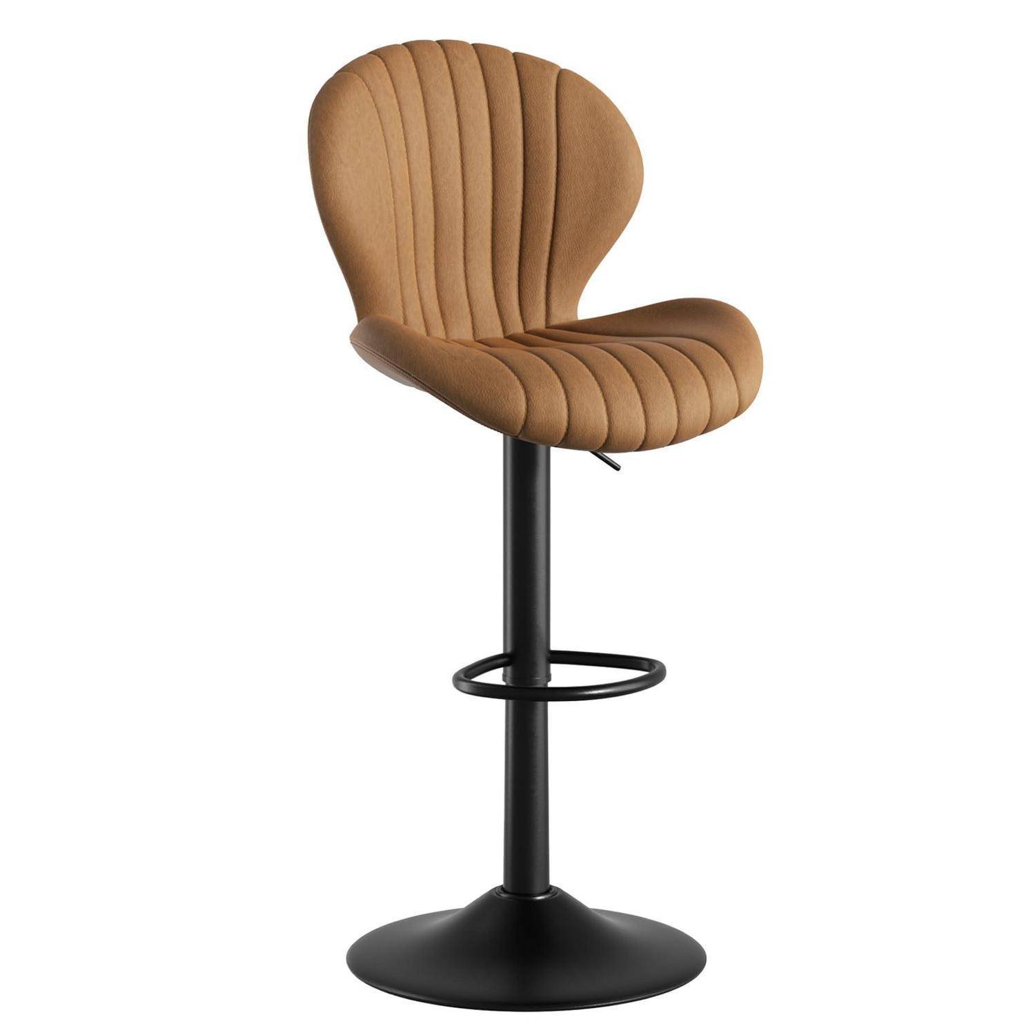 Barhocker 1er Set |Barhocker Höhenverstellbar mit lehne •Hocker aus Fabric•Küchenstühle mit Fußstütze •Barstühle Drehstühle •360°Drehb