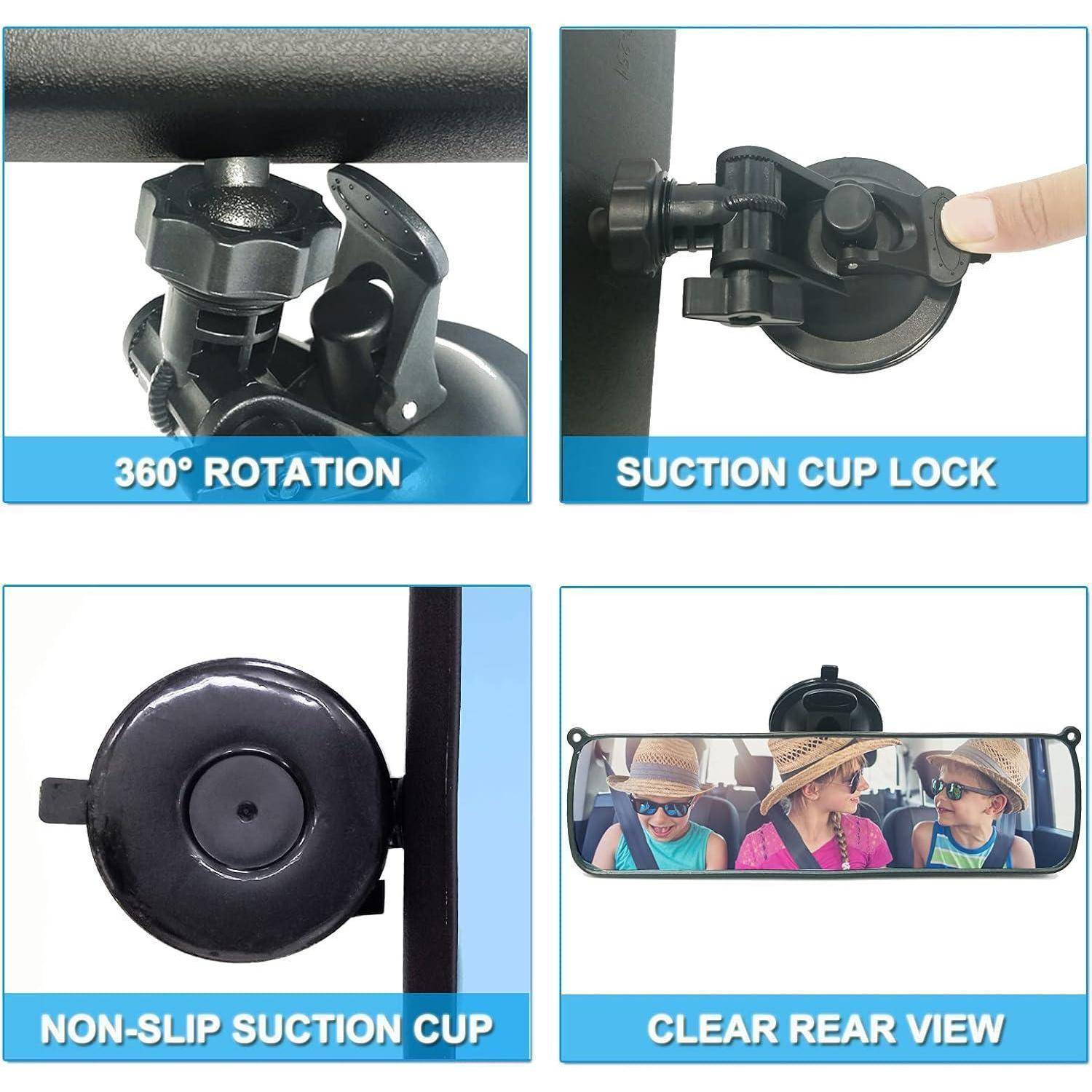 KITBEST Auto Rückspiegel, Blendfreier Rückspiegel, Innenspiegel mit Saugnapf Auto Spiegel für SUV, CRV, Vans, Trucks (250 x 71 mm) 251mmB