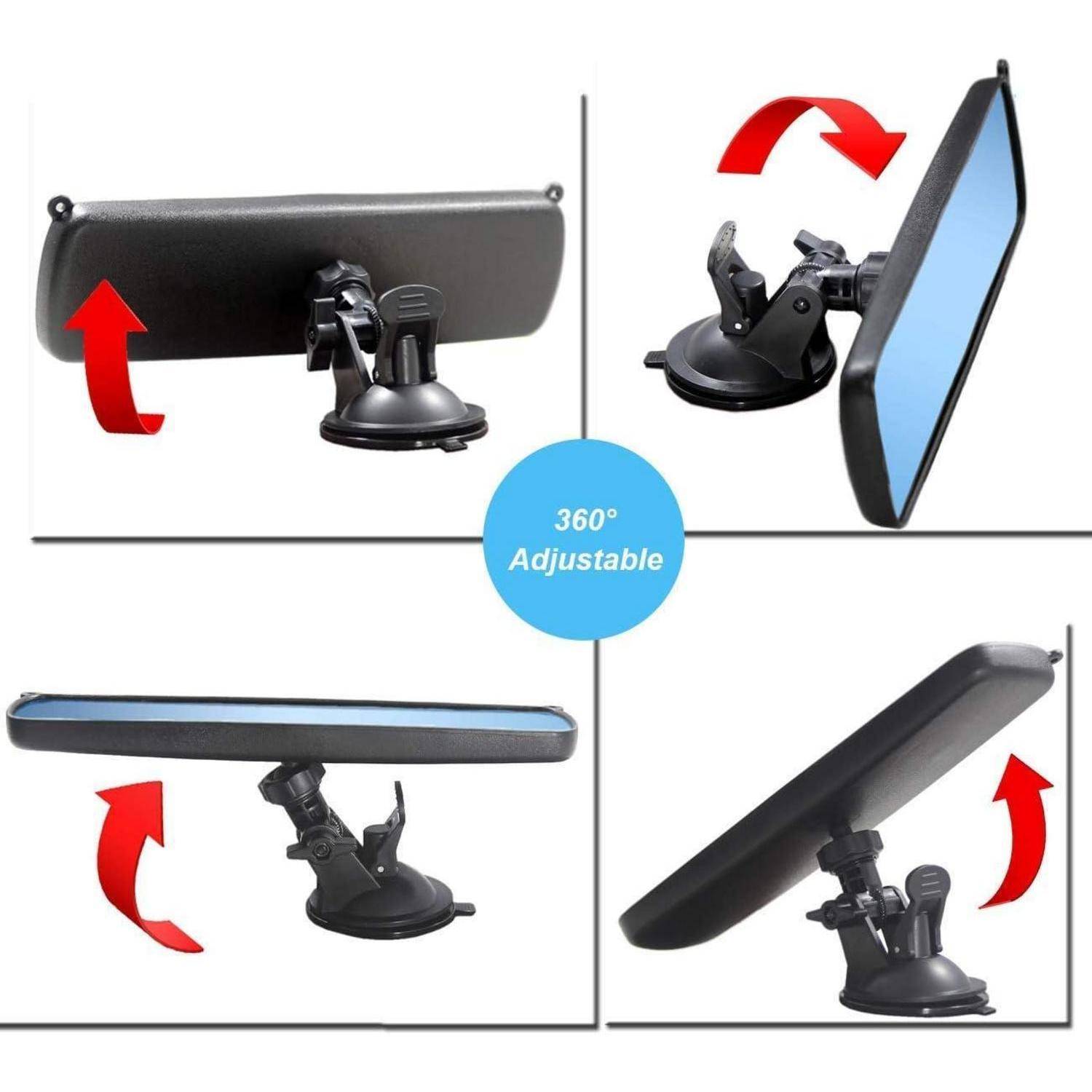 KITBEST Auto Rückspiegel, Blendfreier Rückspiegel, Innenspiegel mit Saugnapf Auto Spiegel für SUV, CRV, Vans, Trucks (250 x 71 mm) 251mmB